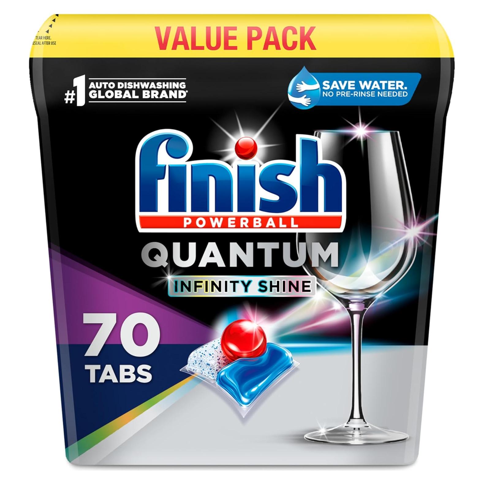 Finish Quantum Infinity Shine Cápsulas Detergente Lavavajillas 70 Unidades