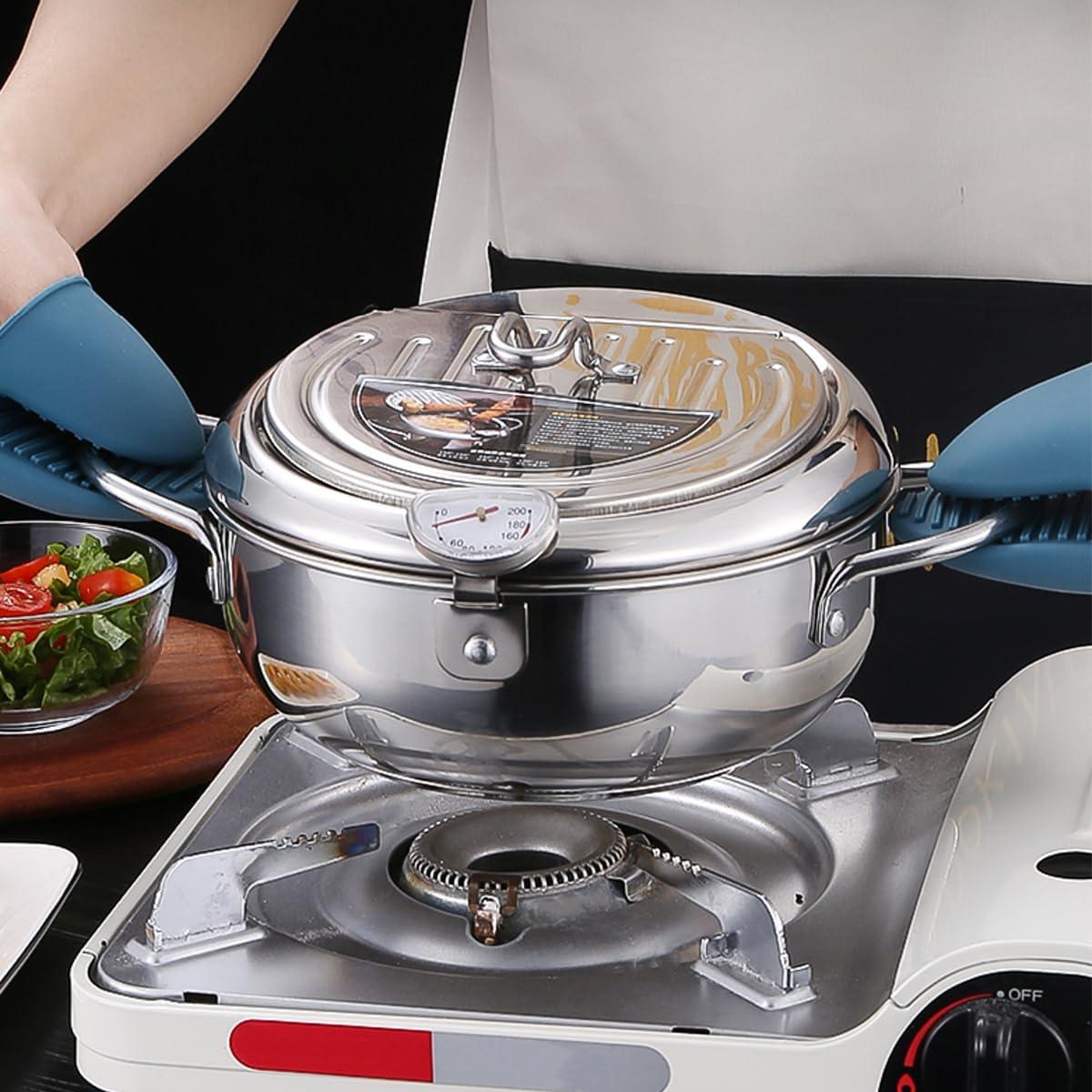 Olla de freír profunda Acero Inoxidable 304 3.4L Control Temperatura