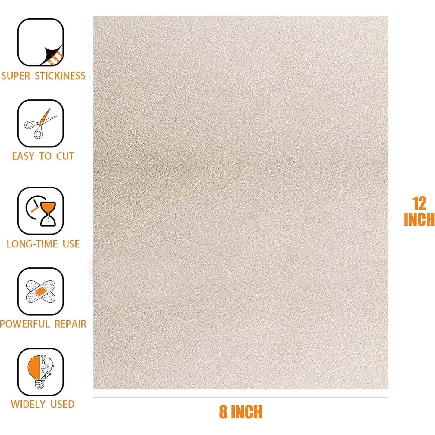 6 Piezas Cinta de Reparación de Cuero PU Jmckeweii 20x30 cm