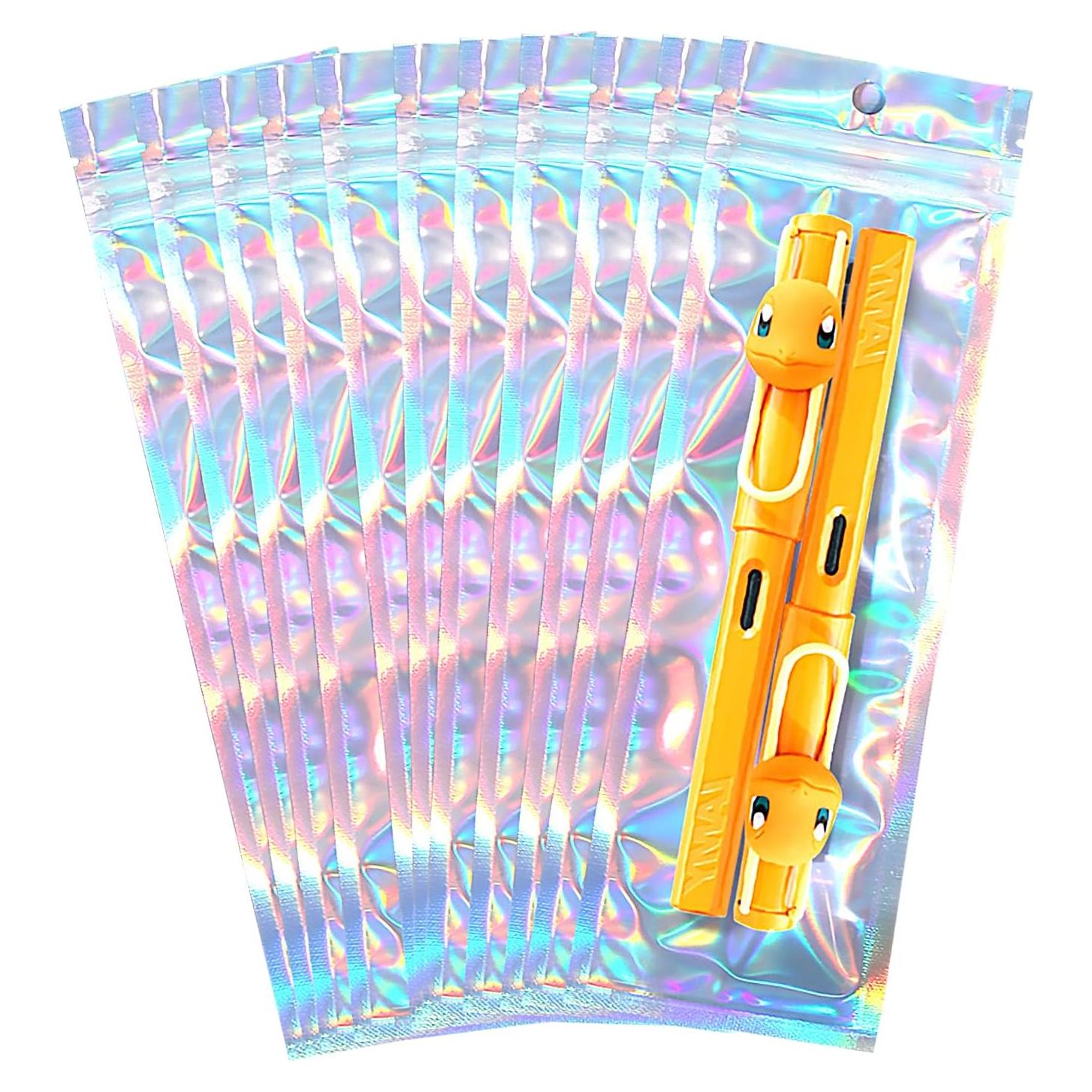 100 Bolsas Holográficas Resellables Motomy 6.1x22.86 cm