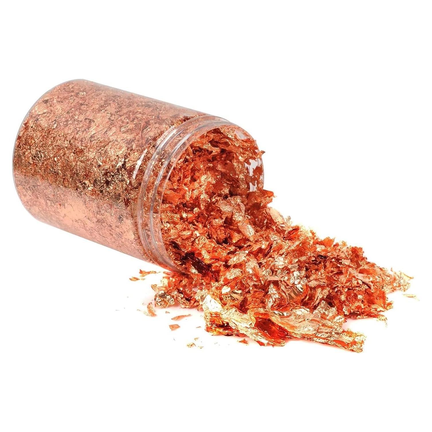 Copos metálicos de oro rosa WFAUIBR 10g para manualidades