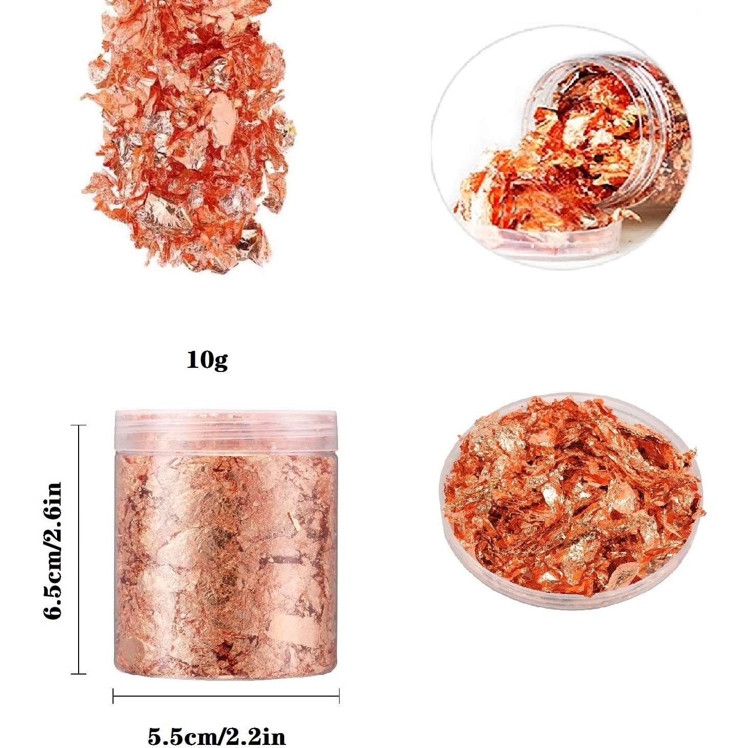 Copos metálicos de oro rosa WFAUIBR 10g para manualidades