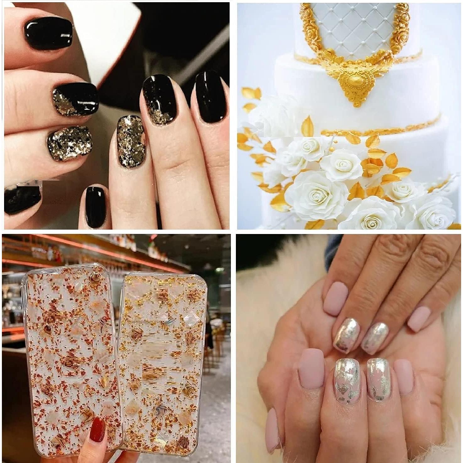 Copos metálicos de oro rosa WFAUIBR 10g para manualidades