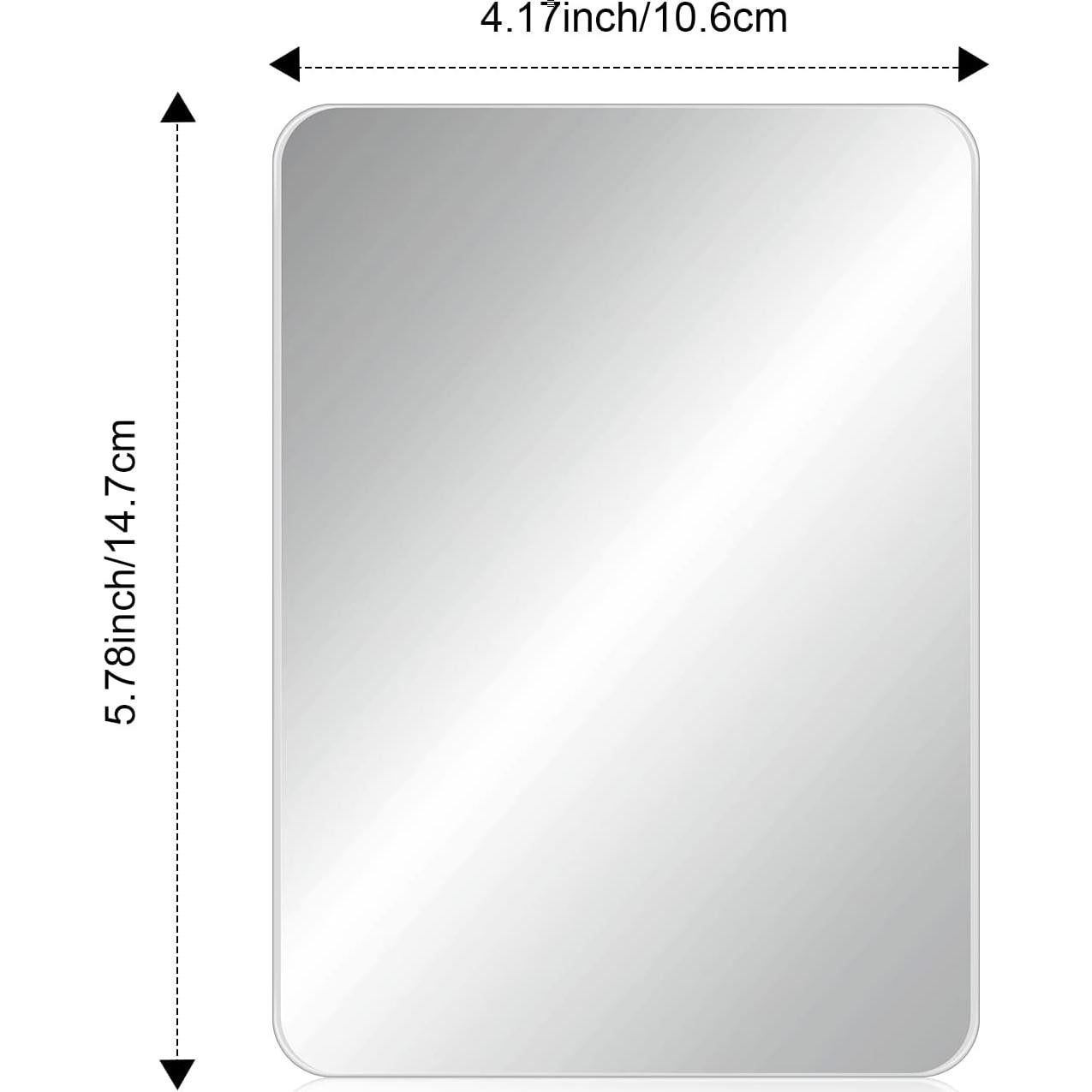 Espejo Magnético Blulu 2 Pcs 14.73 x 10.16 cm Vidrio Plata