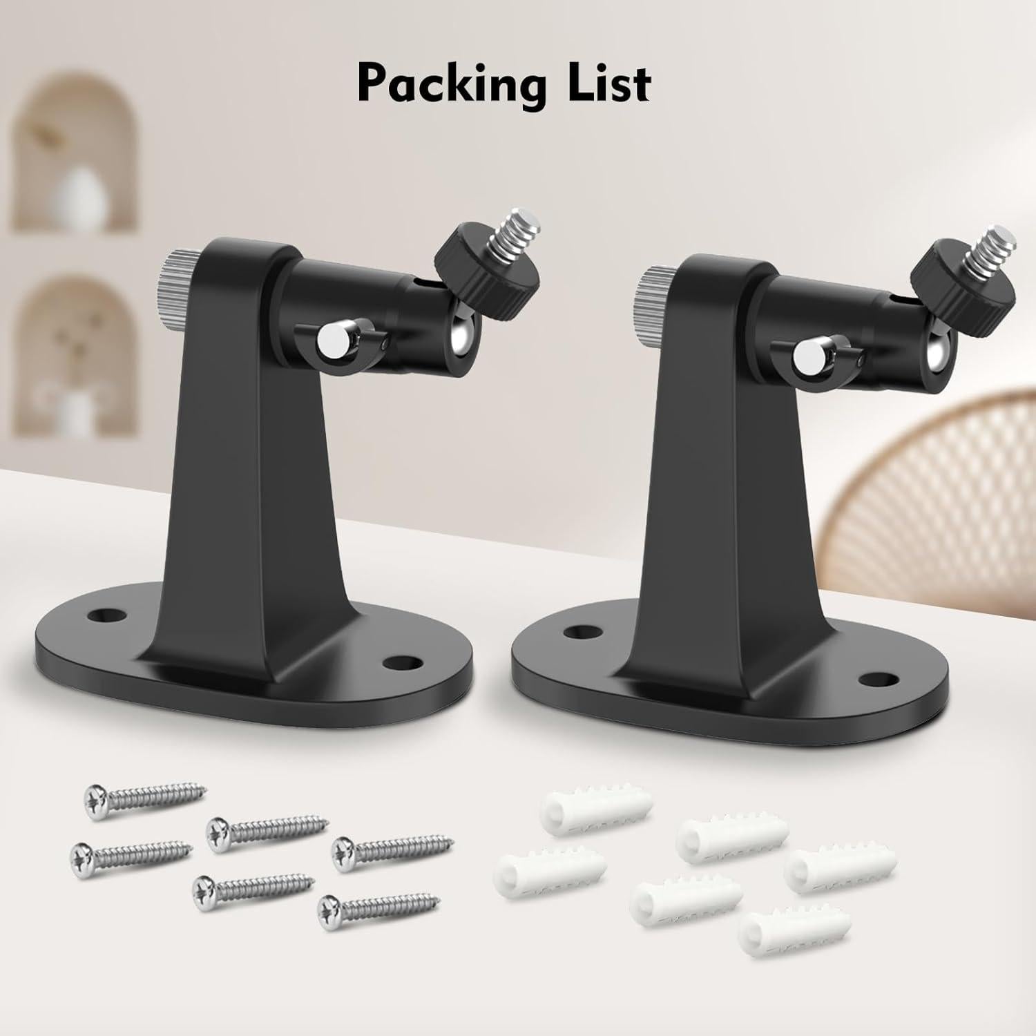 Soporte Ajustable para Cámara Arlo Essential 2K y Pro - Negro