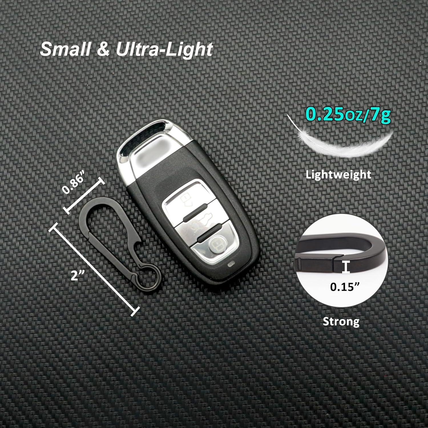 Llavero de Carabina de Titanio PJYTAC TKC02B Negro 5.08 cm