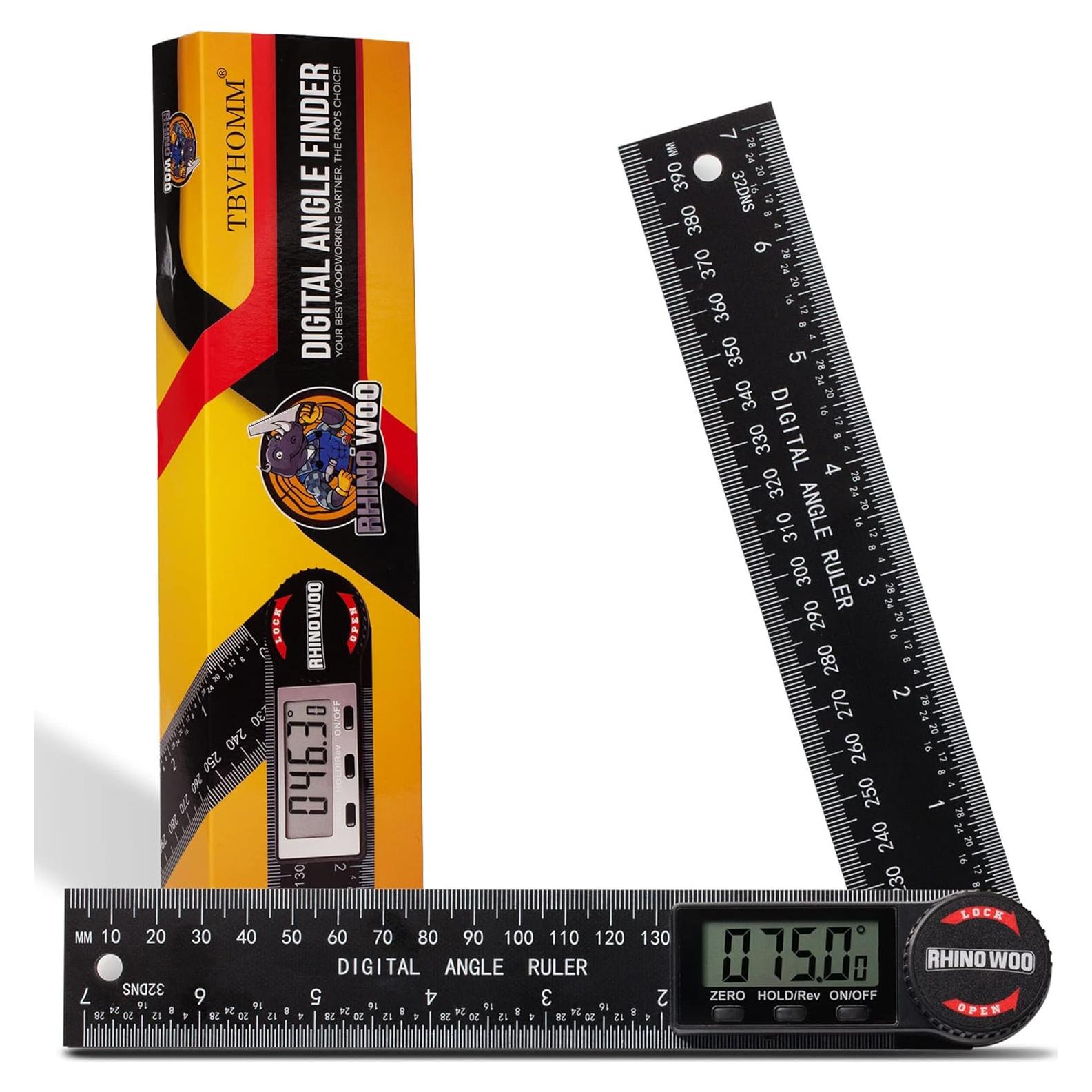 Transportador de Ángulo Digital TBVHOMM 200 mm con Pantalla LCD