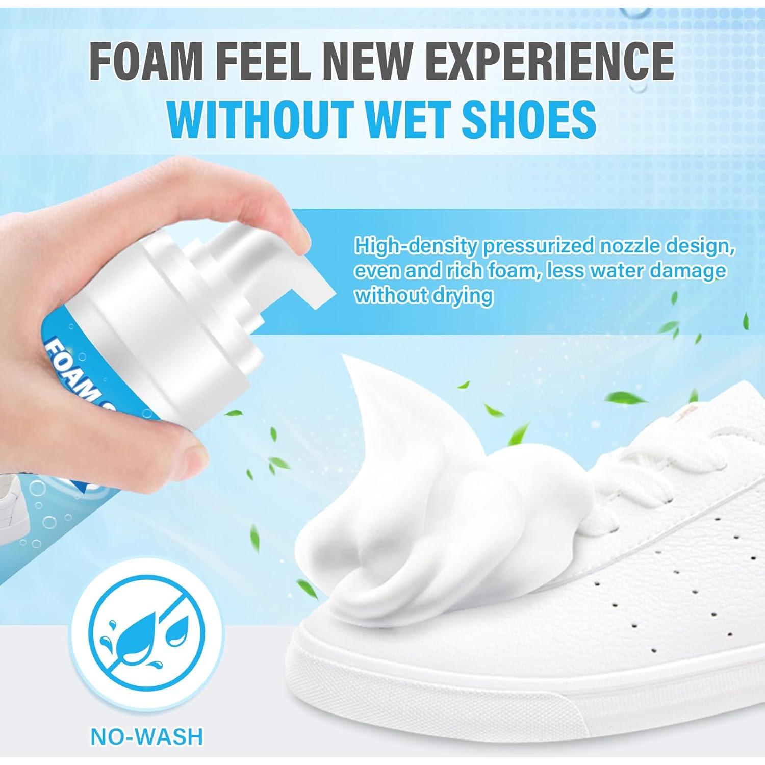 400ml Advanced Shoe Cleaner Kit for White Sneakers,Leather & Suede Shoes – All-in-One Cleaning Solution for Tennis Shoes,Brogues,Trainers | Includes Soft Brush | Quick-Dry Formula