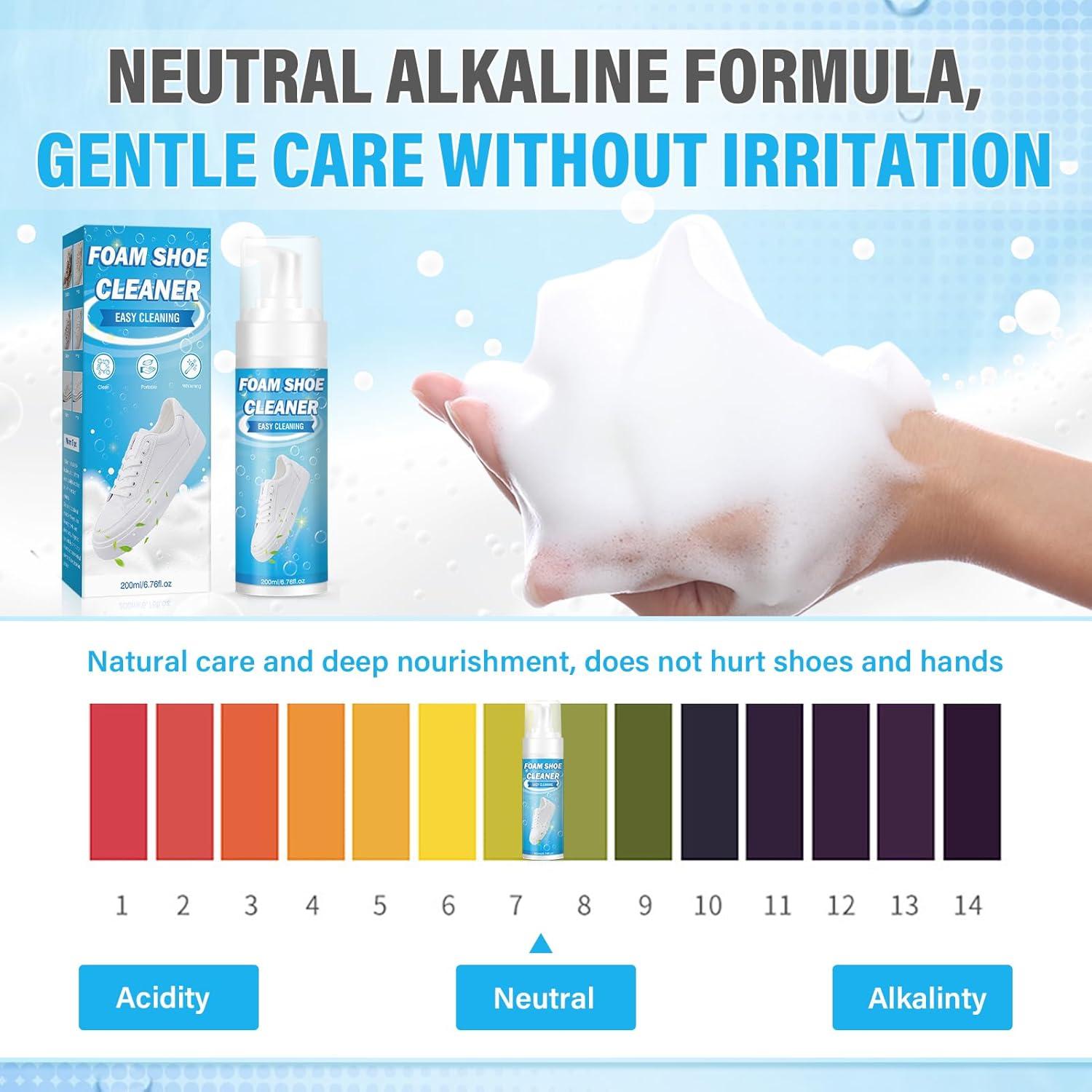 400ml Advanced Shoe Cleaner Kit for White Sneakers,Leather & Suede Shoes – All-in-One Cleaning Solution for Tennis Shoes,Brogues,Trainers | Includes Soft Brush | Quick-Dry Formula