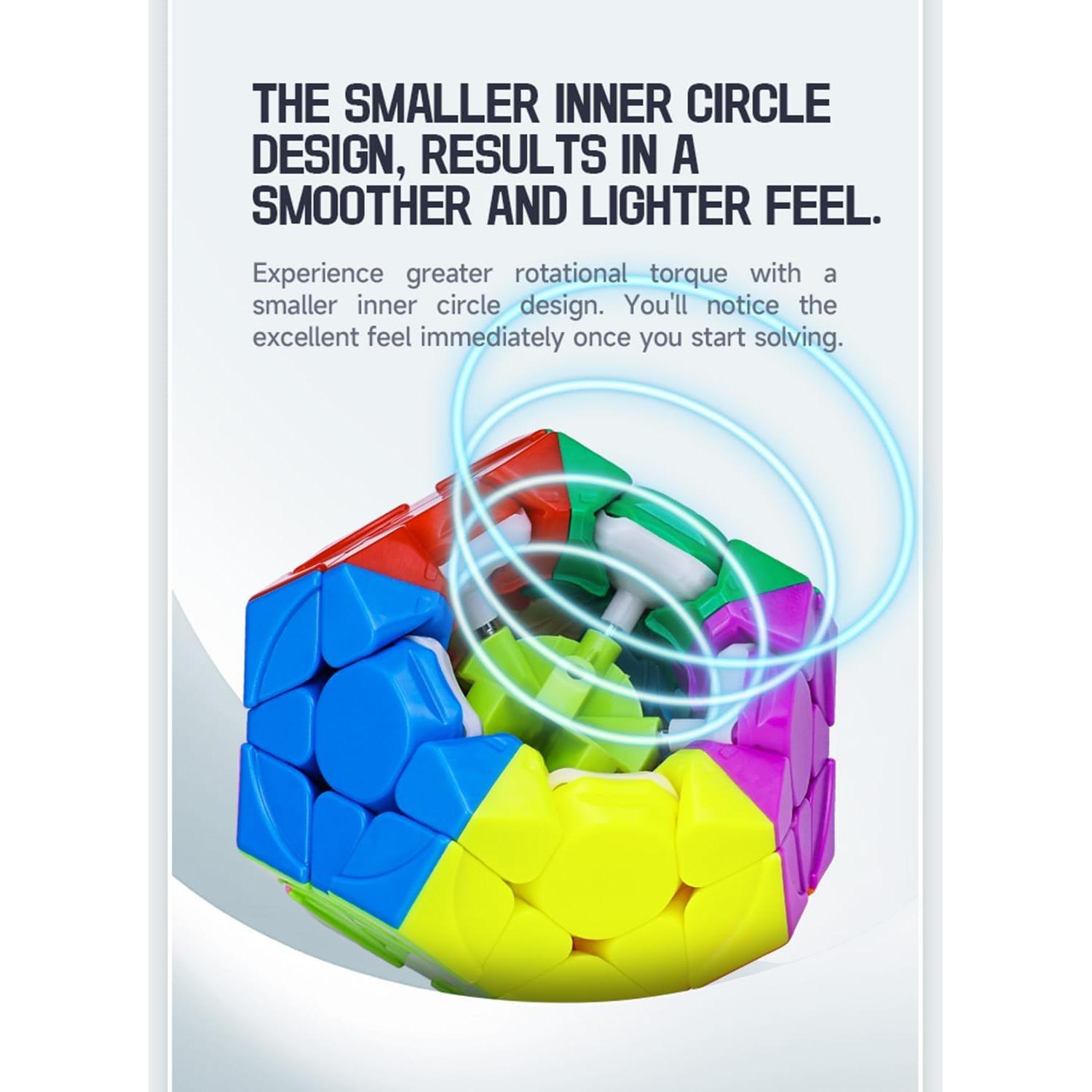 Cubo Megaminx Roxenda Dodecaédrico 8.9 cm Juguete Puzzle