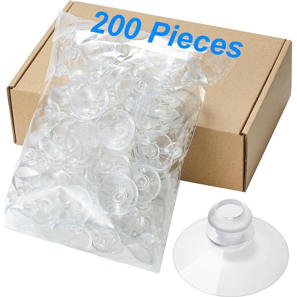 12 Ventosas Transparentes 30 mm LuluEasy para Vidrio y Azulejo