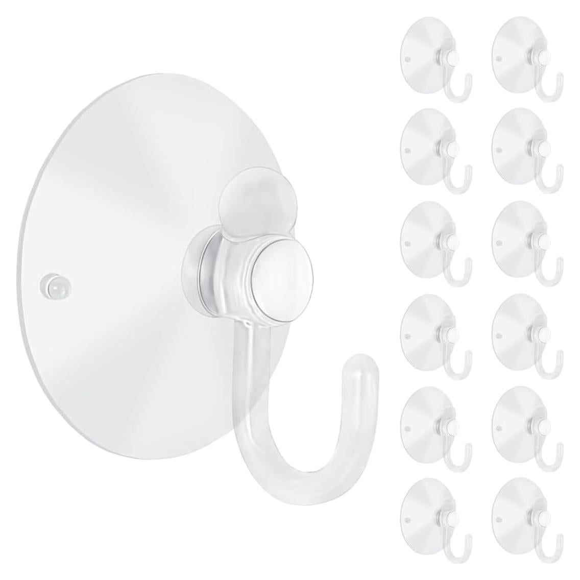 12 Ventosas Ganchos Transparentes 50mm LuluEasy para Pared