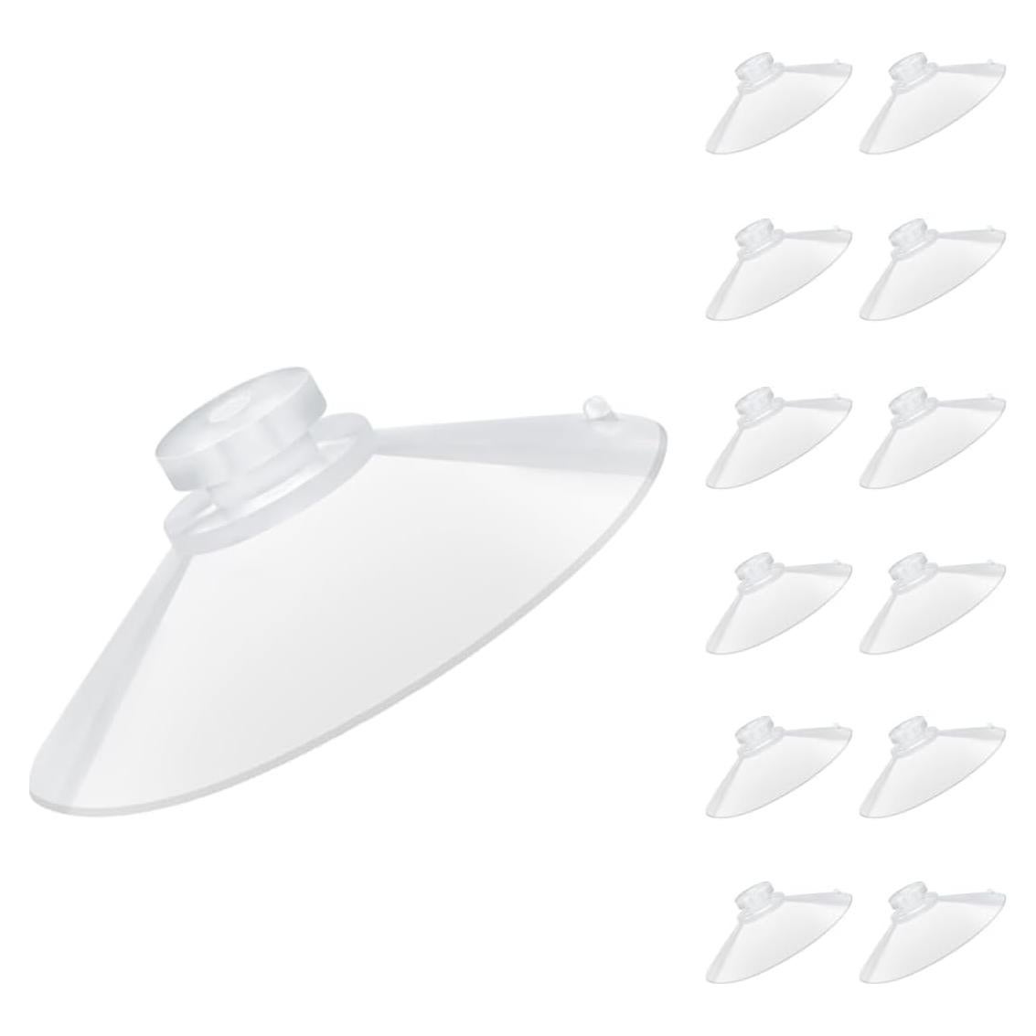 12 Ventosas Transparentes 5.5 cm LuluEasy para Vidrio