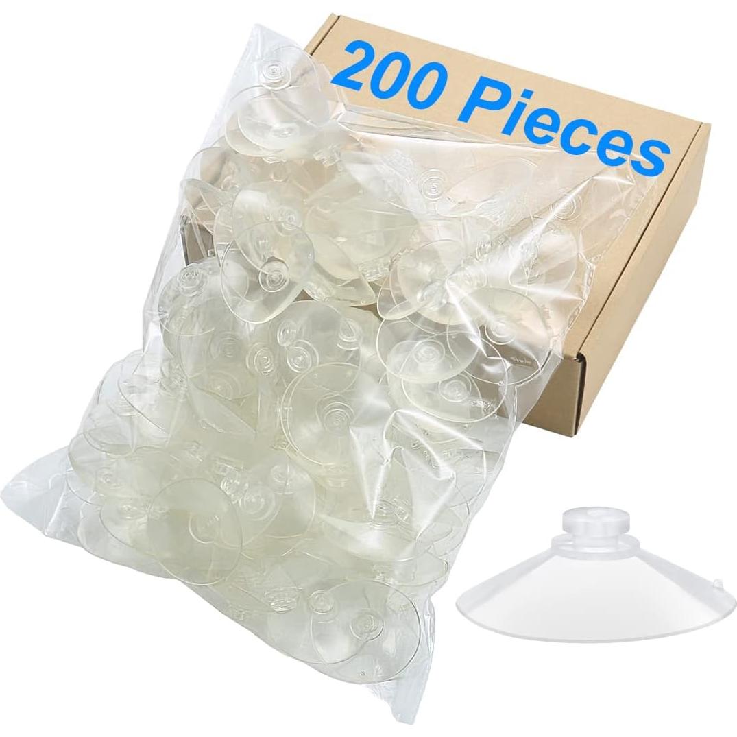 12 Ventosas Transparentes 5.5 cm LuluEasy para Vidrio