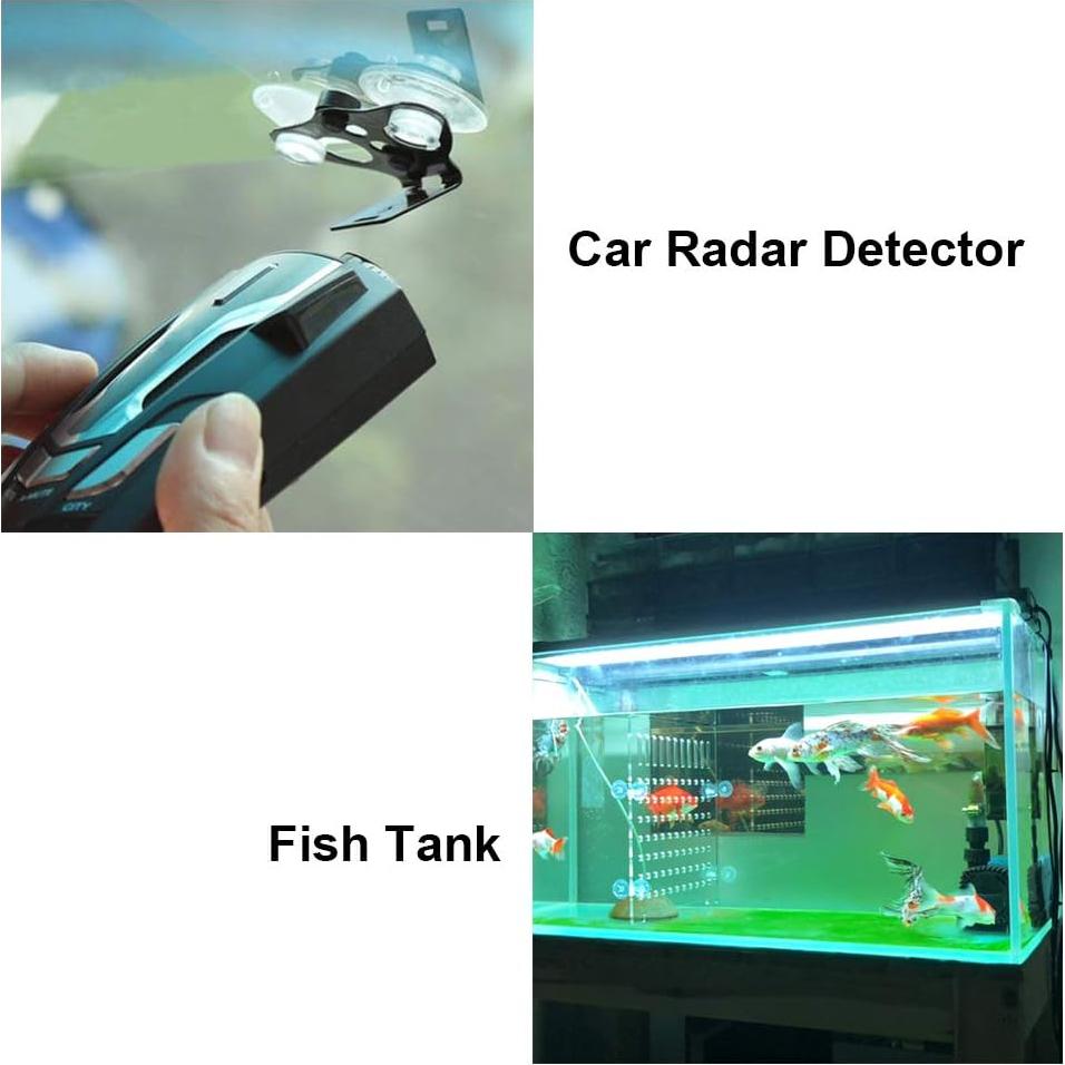 12 Ventosas Transparentes 5.5 cm LuluEasy para Vidrio