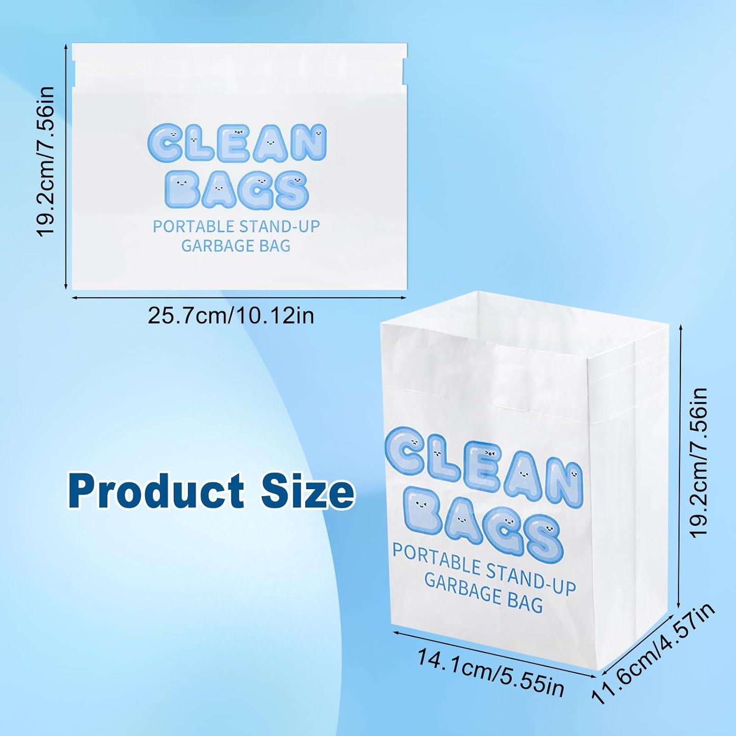 Bolsas de Basura Desechables Etenpo 60 PCS Adhesivas Azul