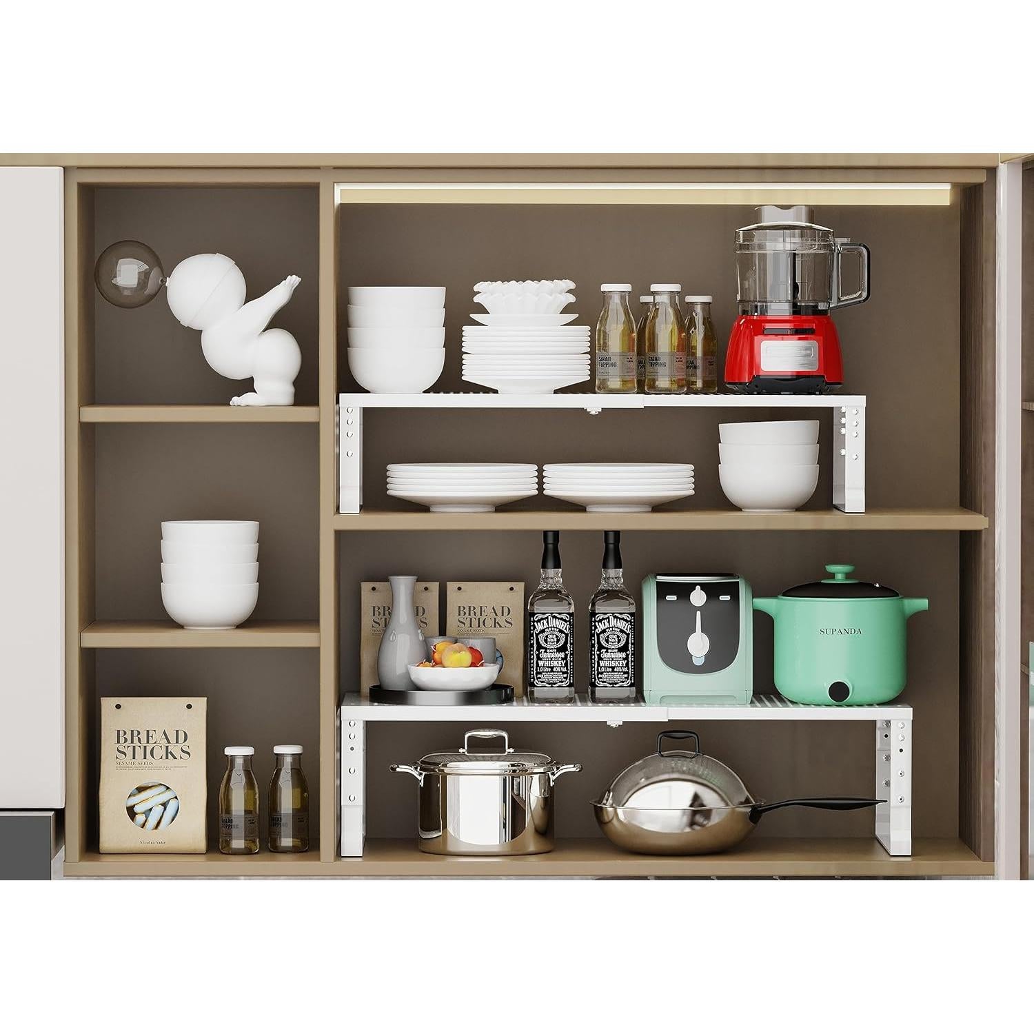 Organizador de Cocina Jojocross Expandible y Apilable Blanco