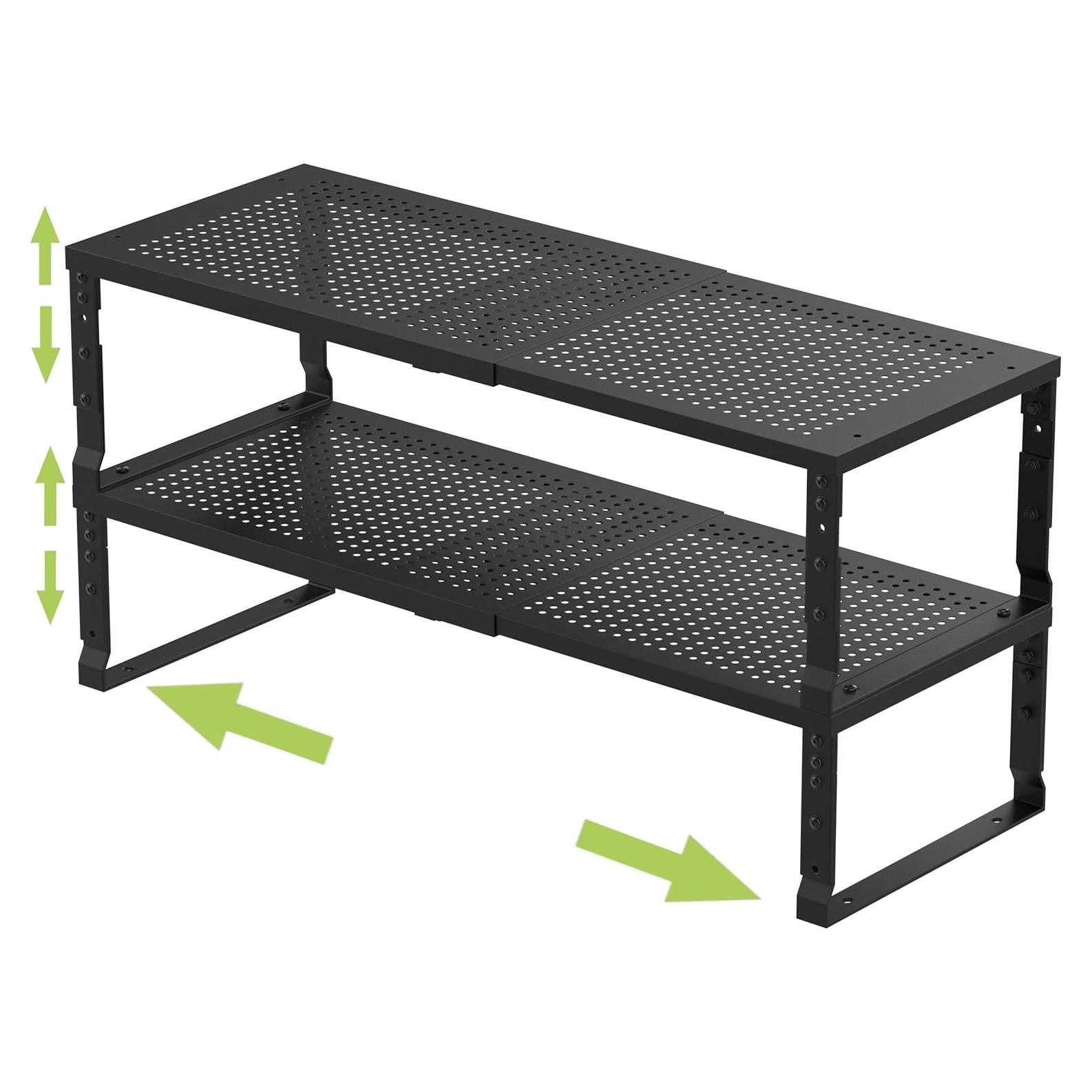 Organizador de Cocina Jojocross Expandible y Apilable Negro 2 Pzs