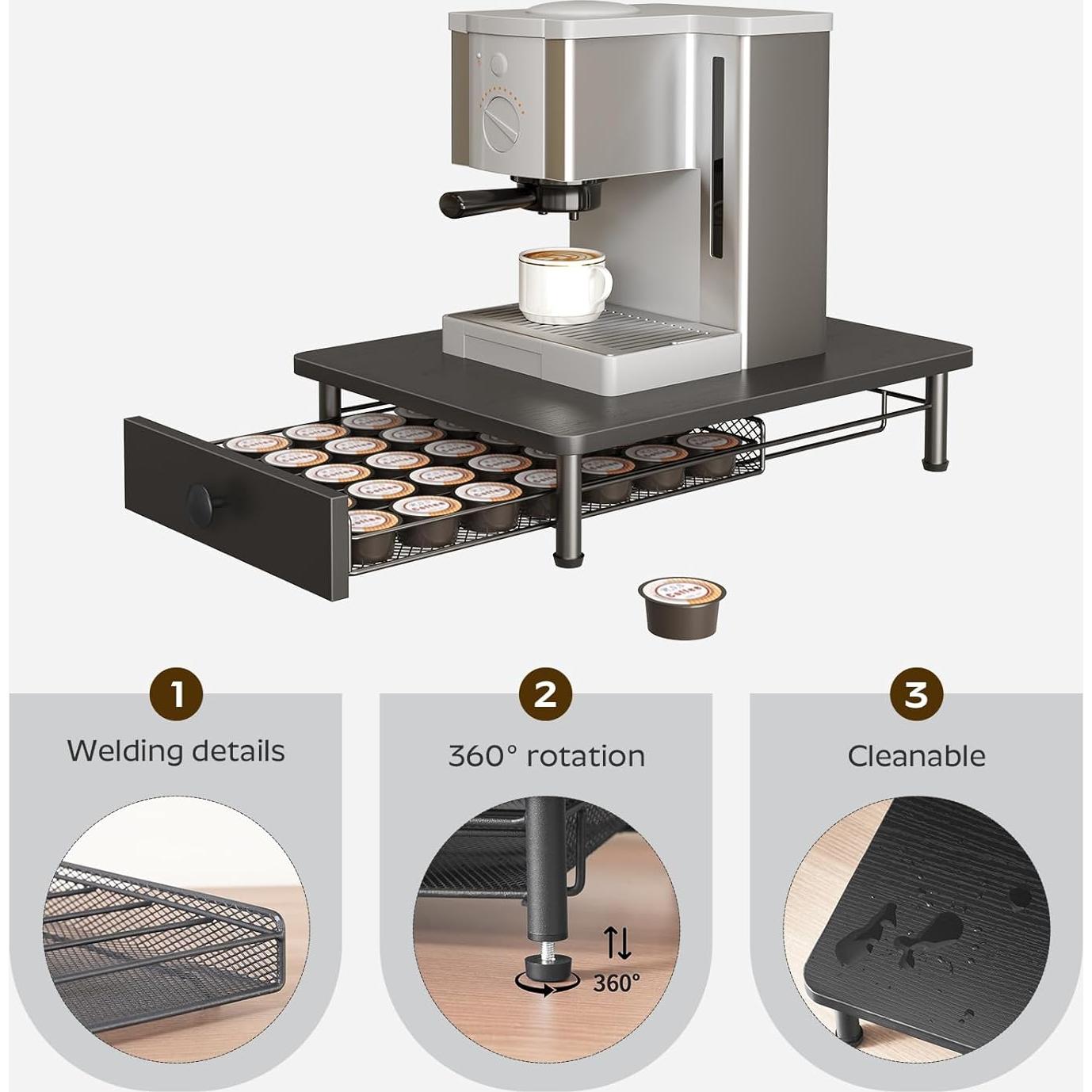 Soporte para Cajón de Cápsulas de Café YATINEY Negro 35 Cápsulas
