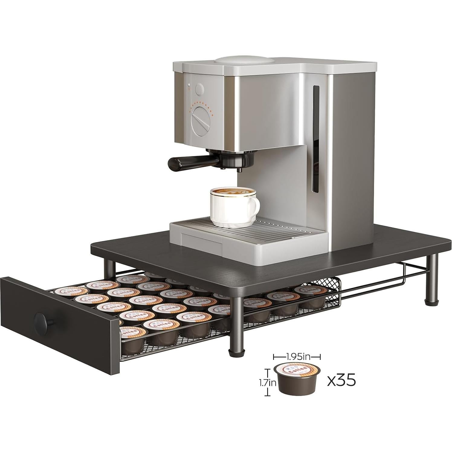 Soporte para Cajón de Cápsulas de Café YATINEY Negro 35 Cápsulas