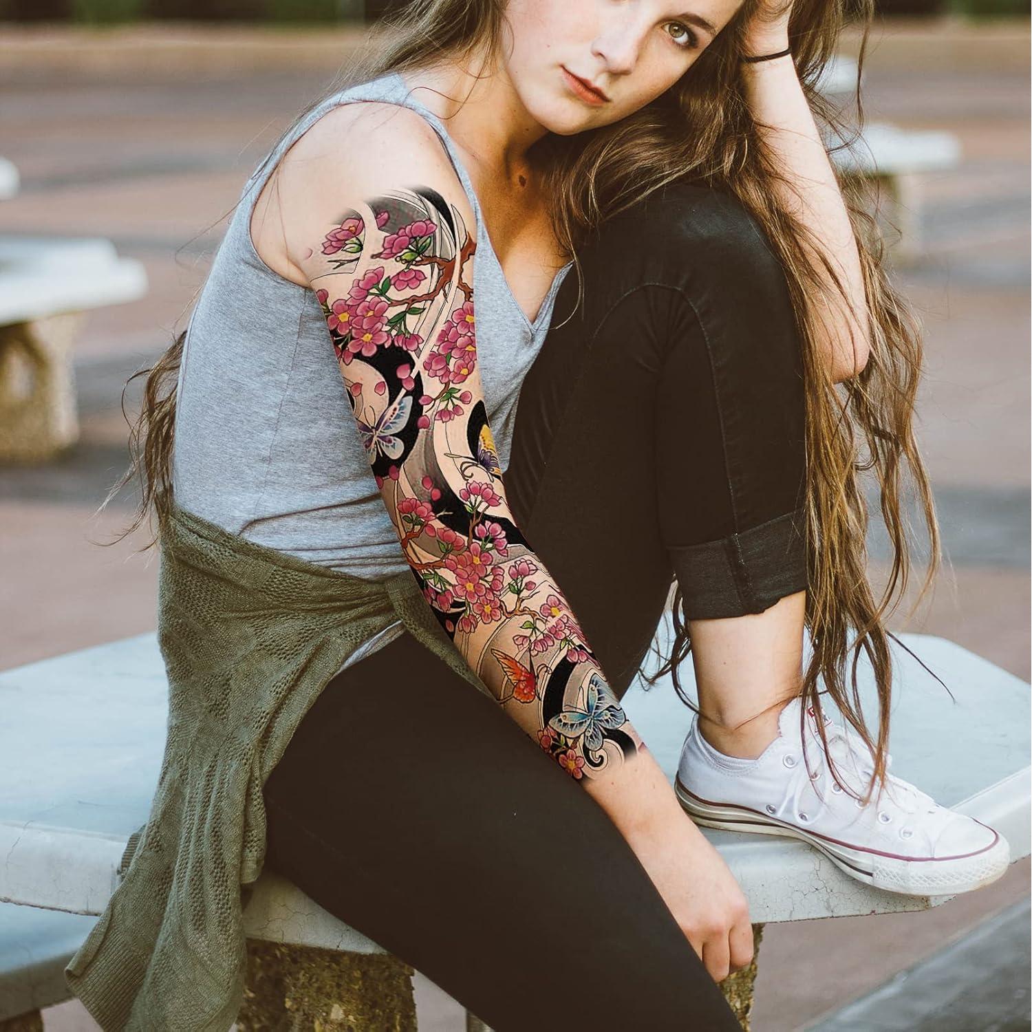 Tatuajes Temporales de Manga Completa Aresvns - 12 Hojas a Prueba de Agua