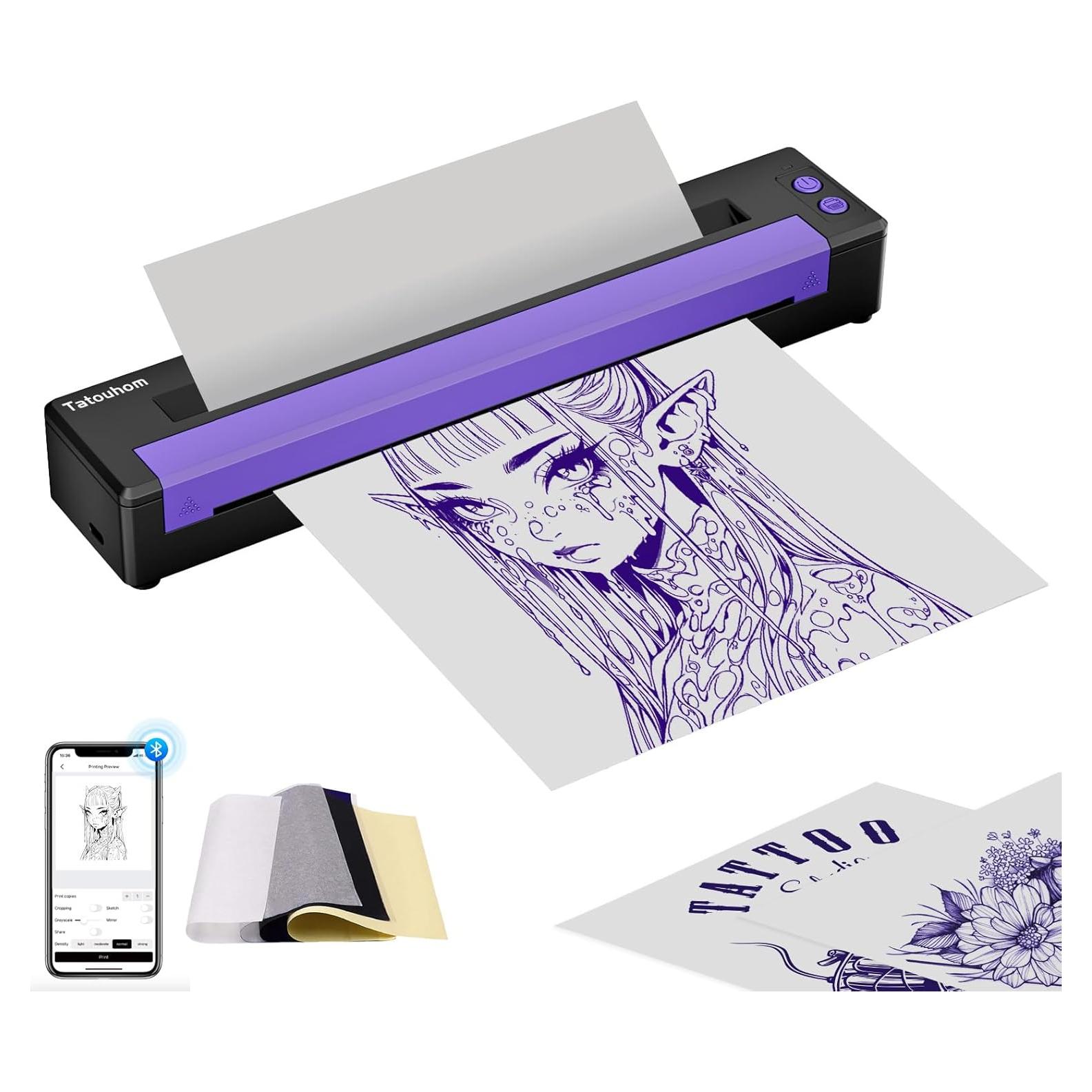 Impresora de Plantillas de Tatuaje Tatouhom Bluetooth 0.592kg