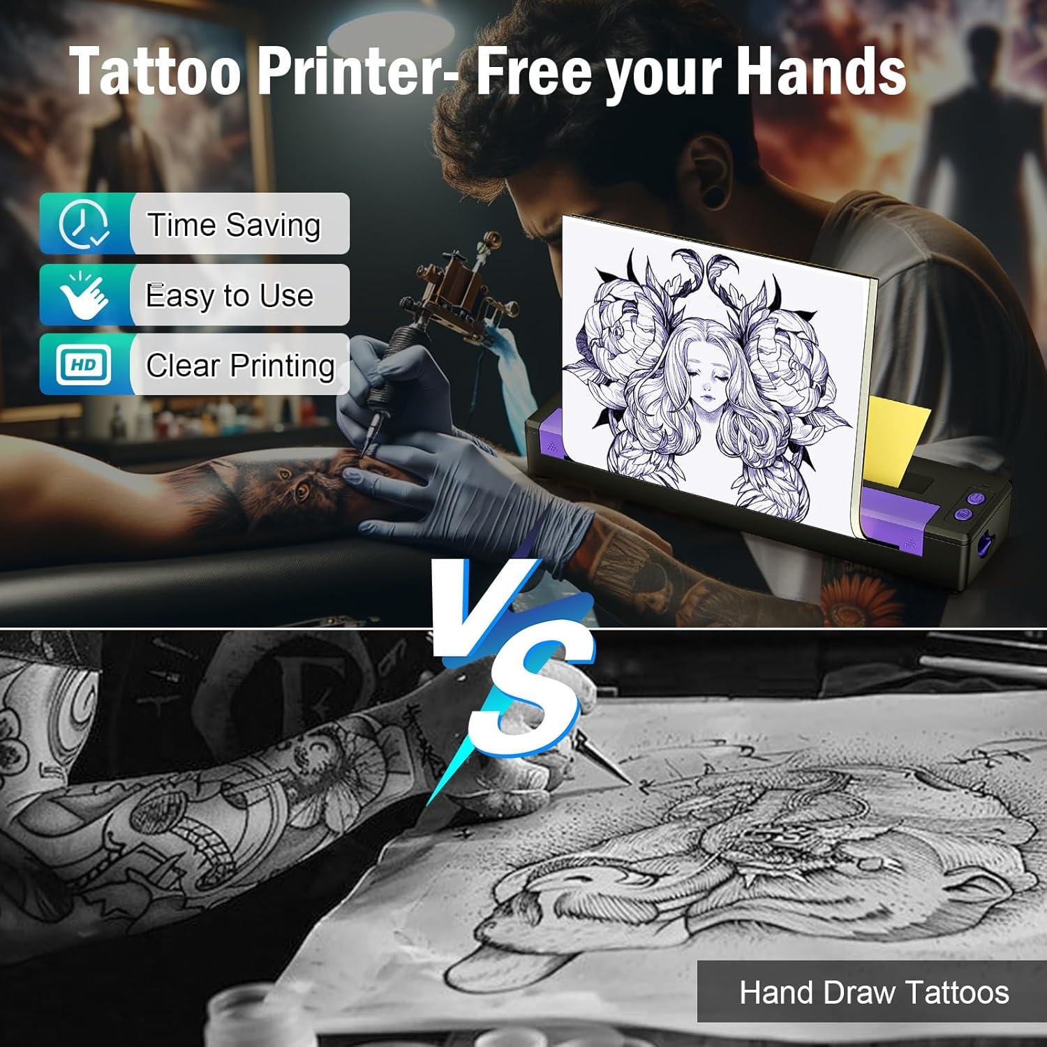 Impresora de Plantillas de Tatuaje Tatouhom Bluetooth 0.592kg