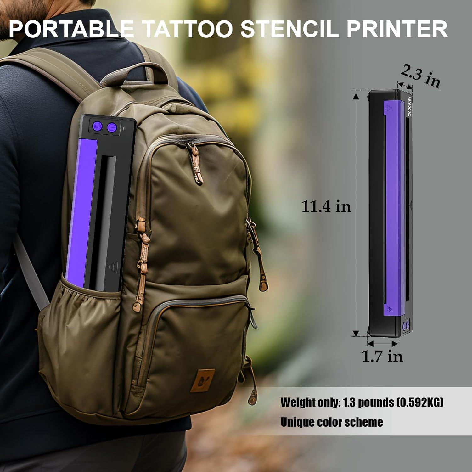 Impresora de Plantillas de Tatuaje Tatouhom Bluetooth 0.592kg