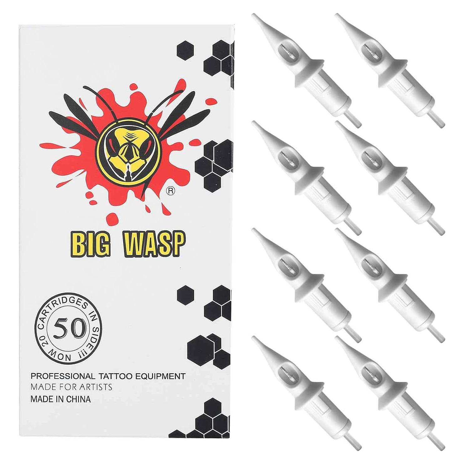 Cartuchos de Agujas de Tatuaje BIGWASP 50pcs Mezclados Bugpin RL