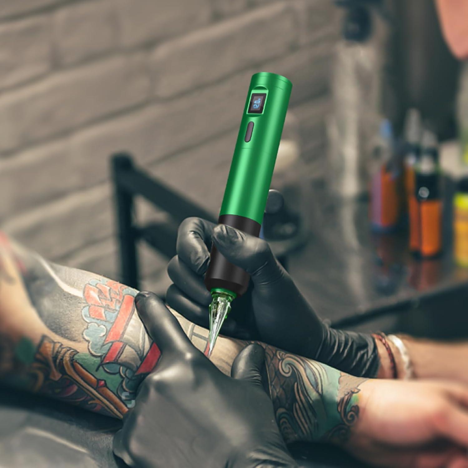 Máquina de Tatuaje Inalámbrica Effeer con Pantalla LED y Kit Completo