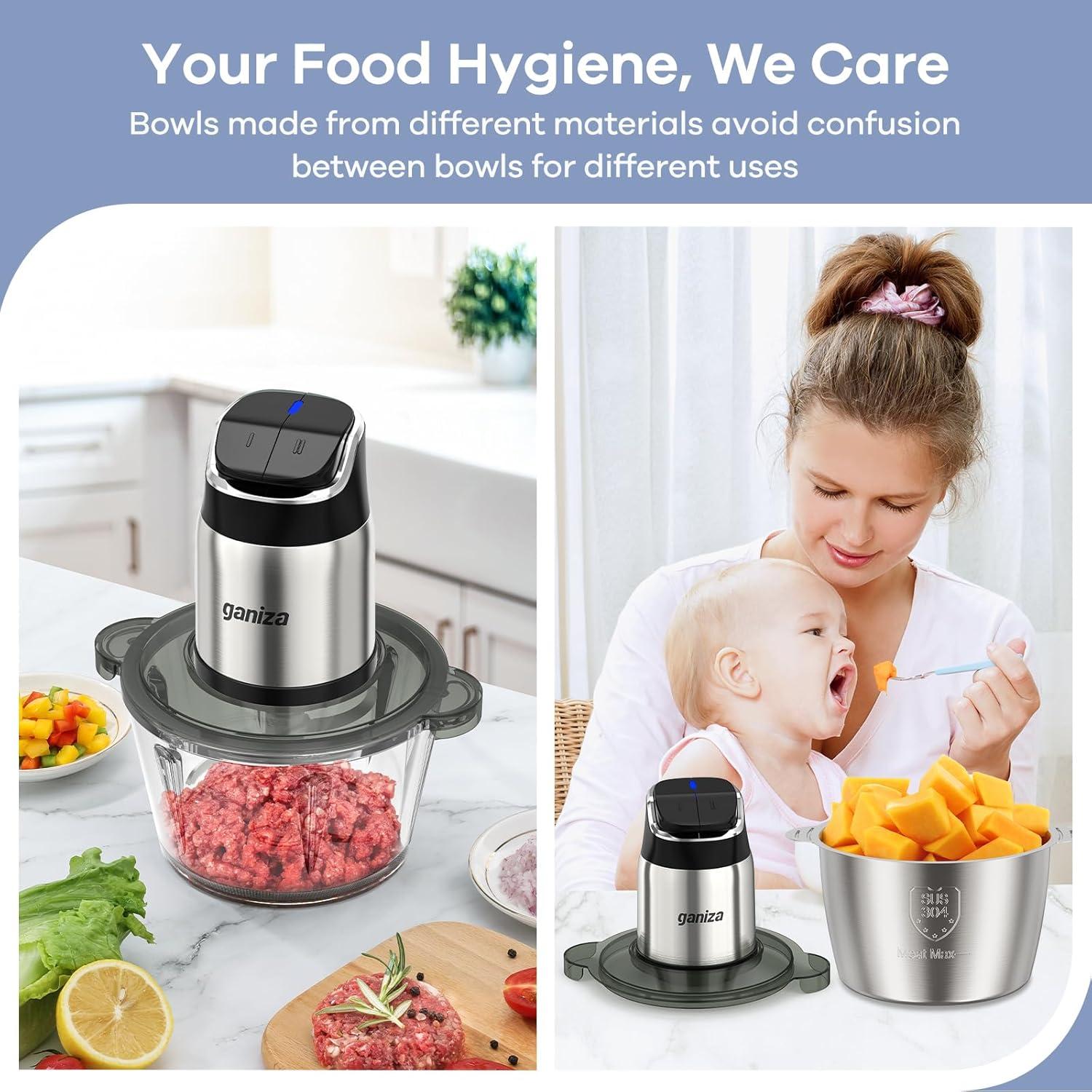 Procesador de Alimentos Ganiza GC10-S 2 Velocidades 8 Tazas