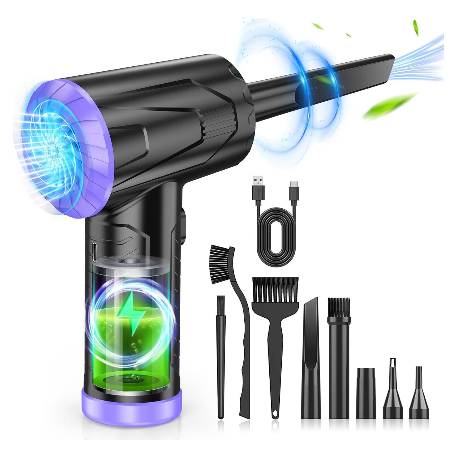 Limpiador de Aire Comprimido Anraye CV15-BP Recargable 110000 RPM