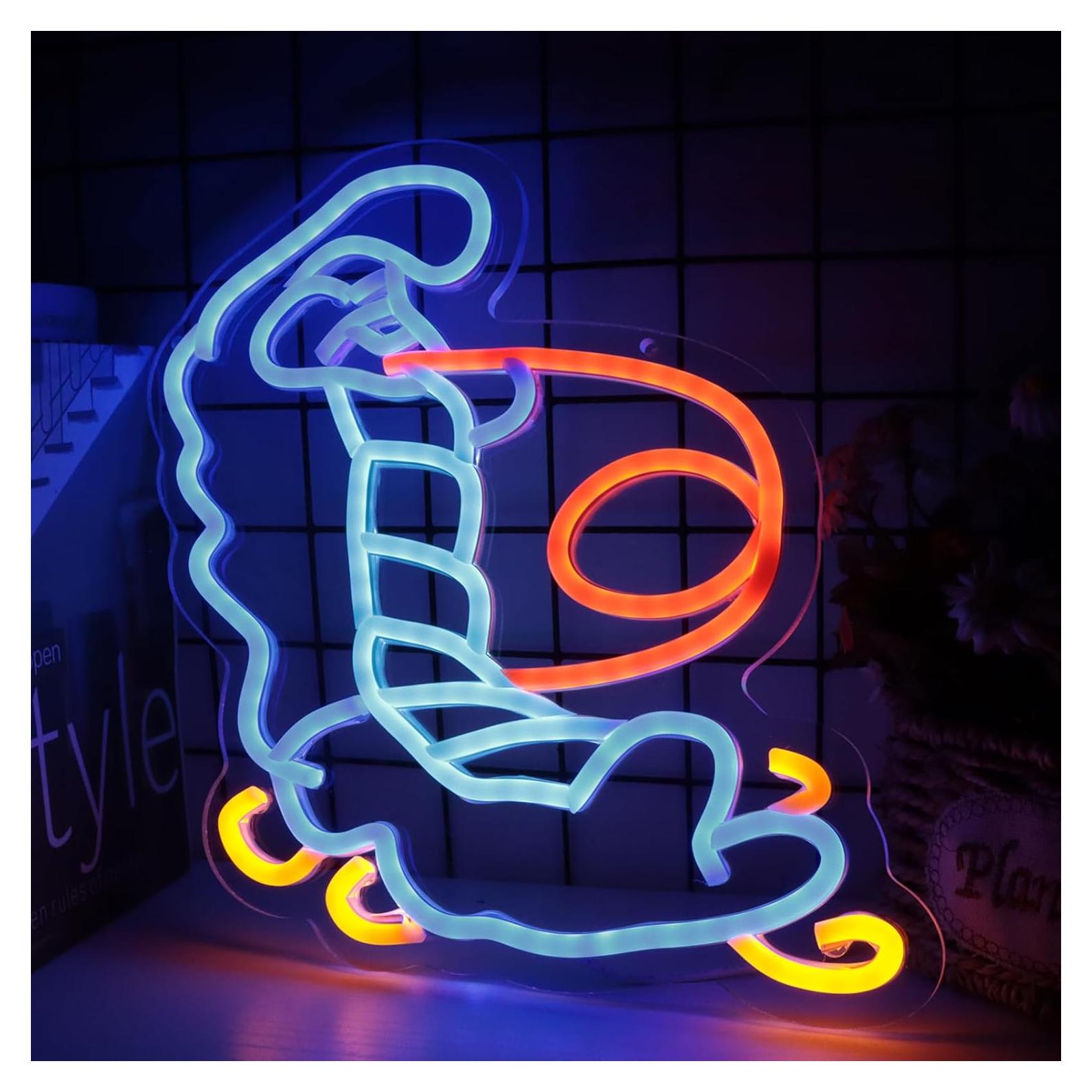 Letrero de Neón LED Oruga Azul Alicia en el País de las Maravillas