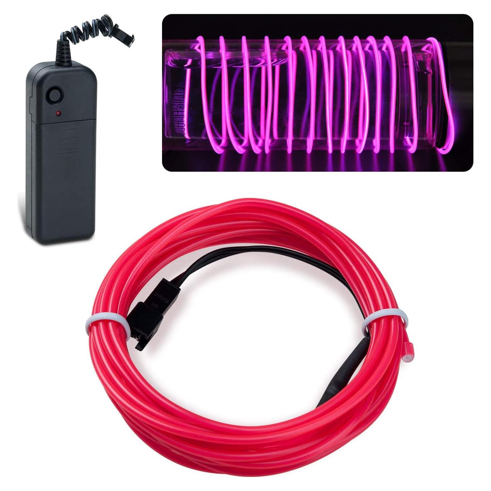 Cable Electroluminiscente Rosa 2.74m Lychee para Decoración