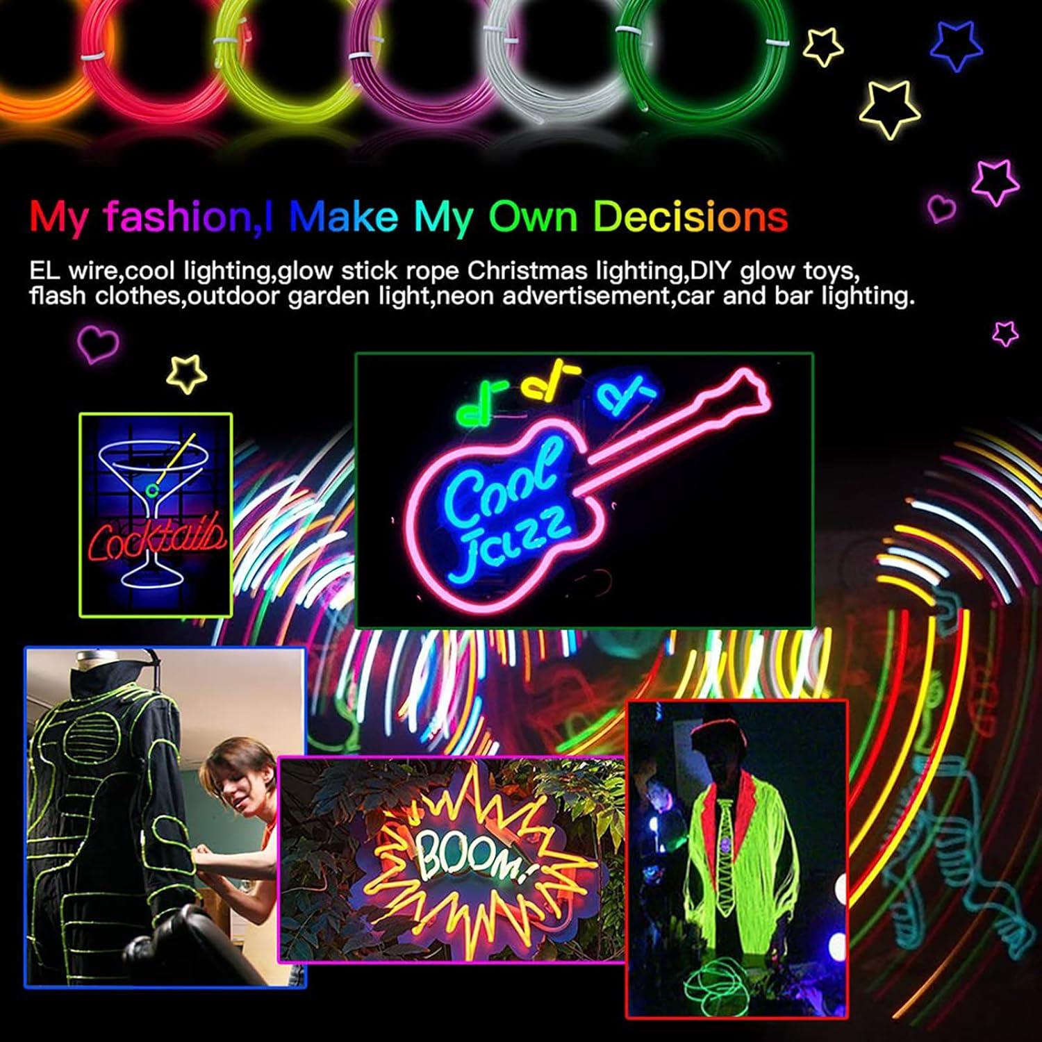 Cable Electroluminiscente Rosa 2.74m Lychee para Decoración