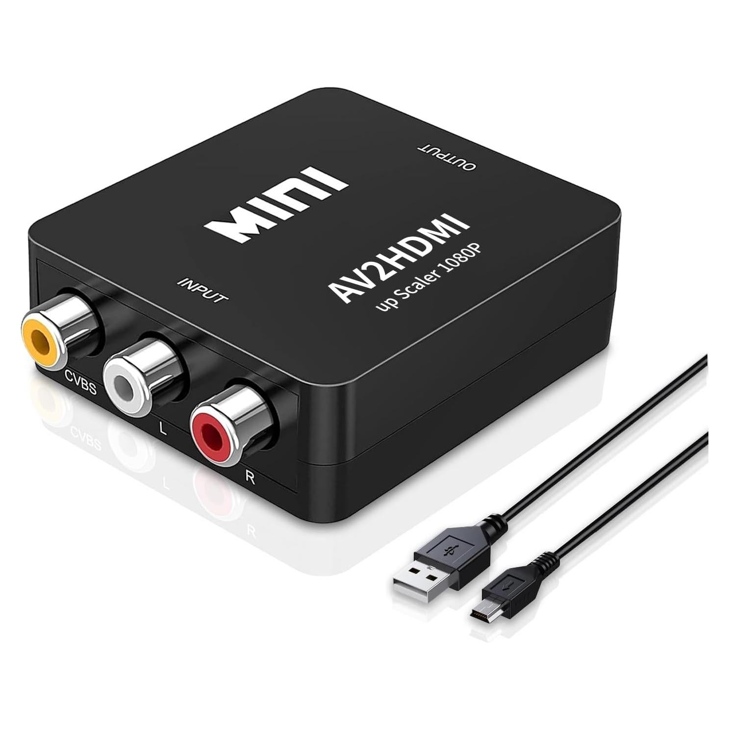 Convertidor RCA a HDMI WTYIXS 1080P con Cable USB