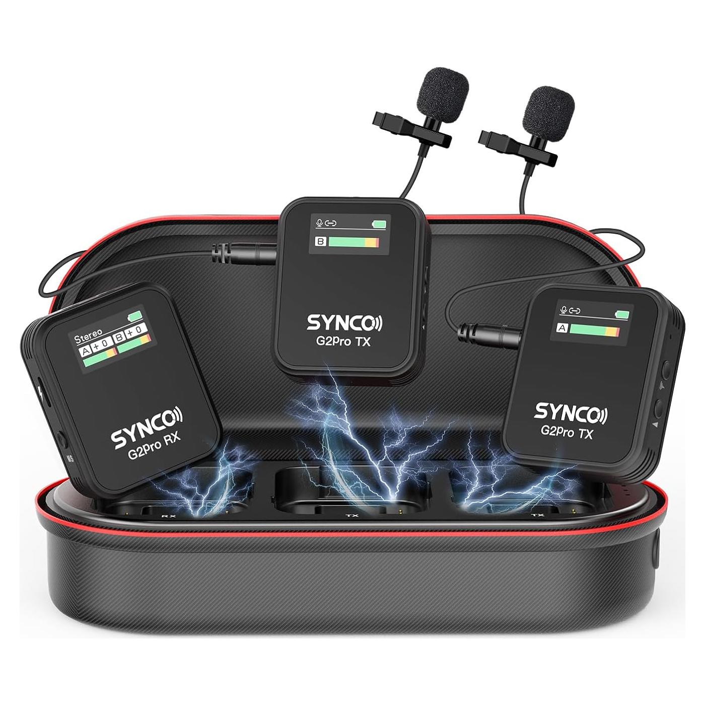 Micrófono Lavalier Inalámbrico SYNCO G2(A2) PRO Doble Canal