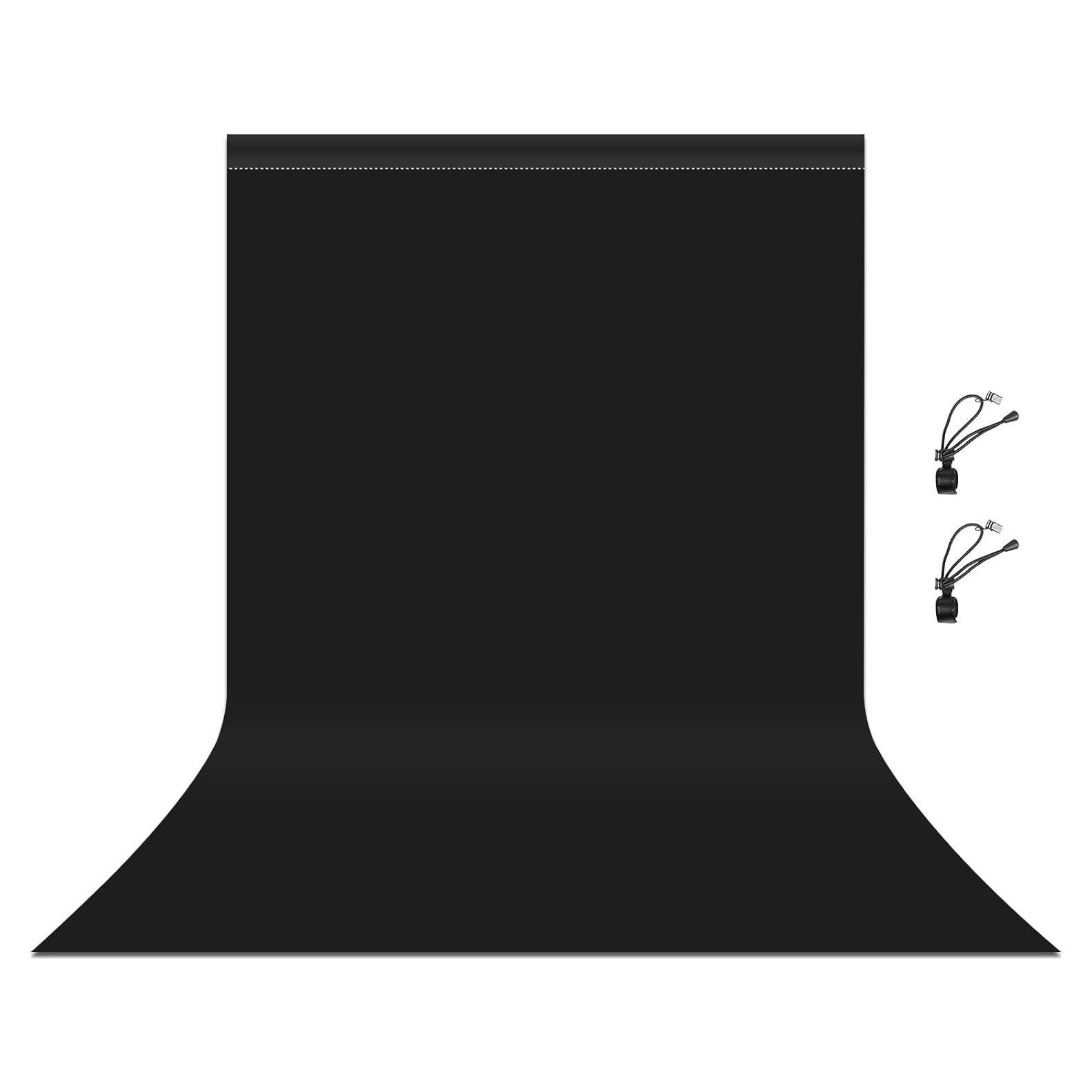 Backdrop Drapes Curtains Background for Photography (Black, 3.3 x 4.9 FT)