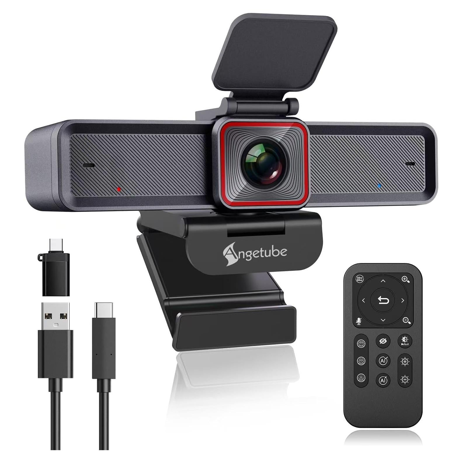 Cámara Web 4K Angetube 913AI King con Seguimiento AI y Zoom 10X