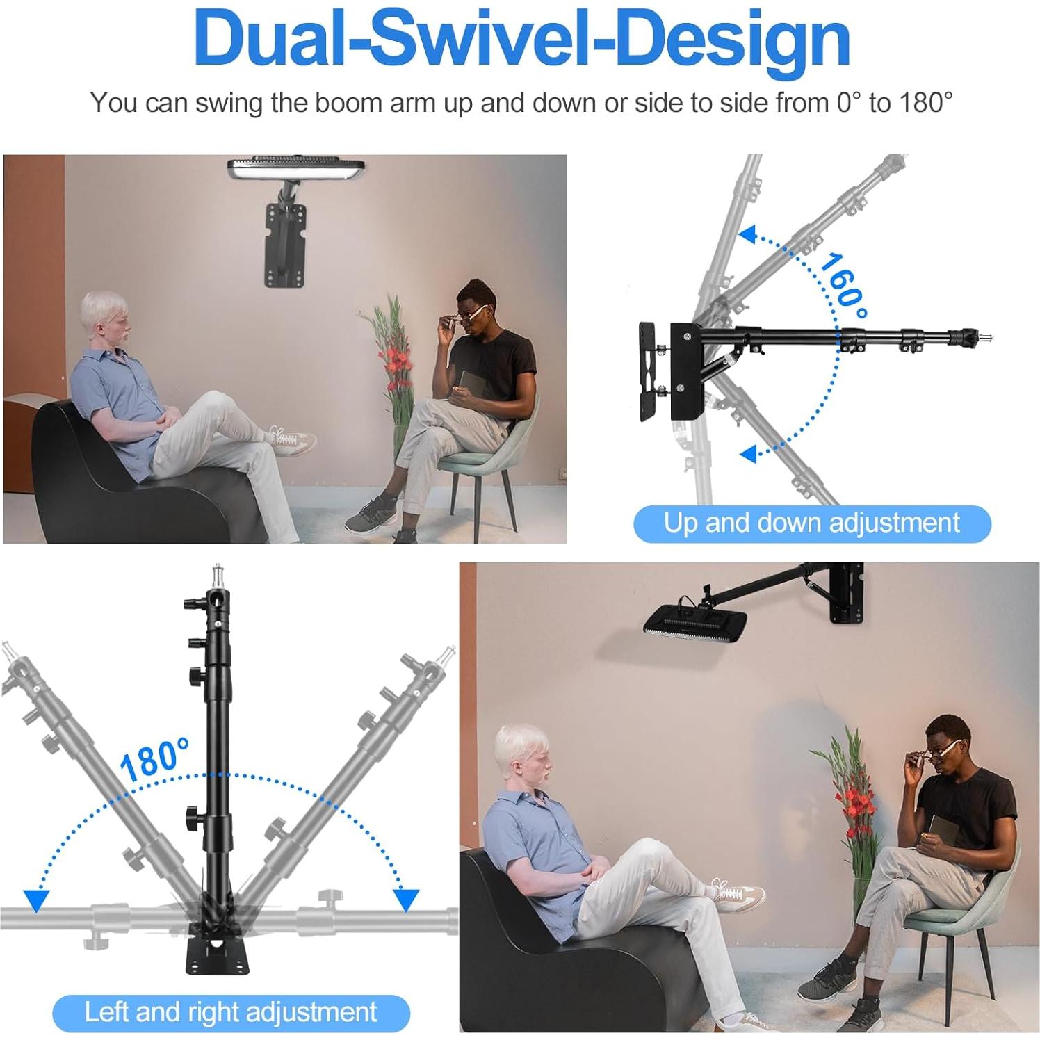 Soporte de Pared EMART para Cámara y Luz 106cm Ajustable