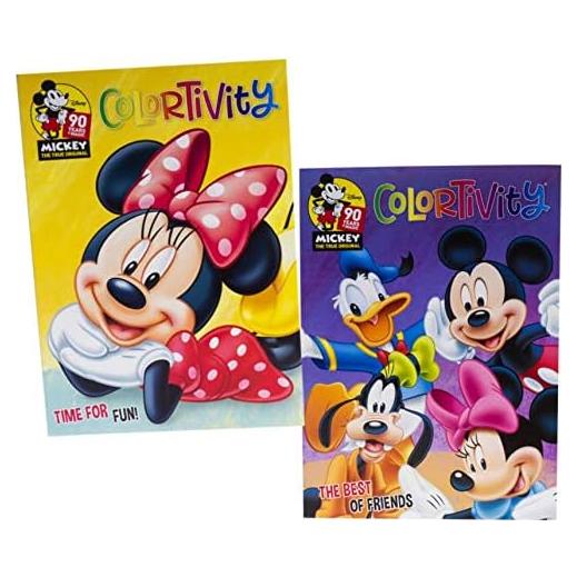 Set de 2 libros para colorear Disney Mickey Mouse 80 páginas
