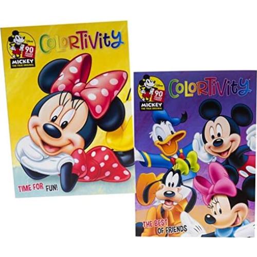 Set de 2 libros para colorear Disney Mickey Mouse 80 páginas