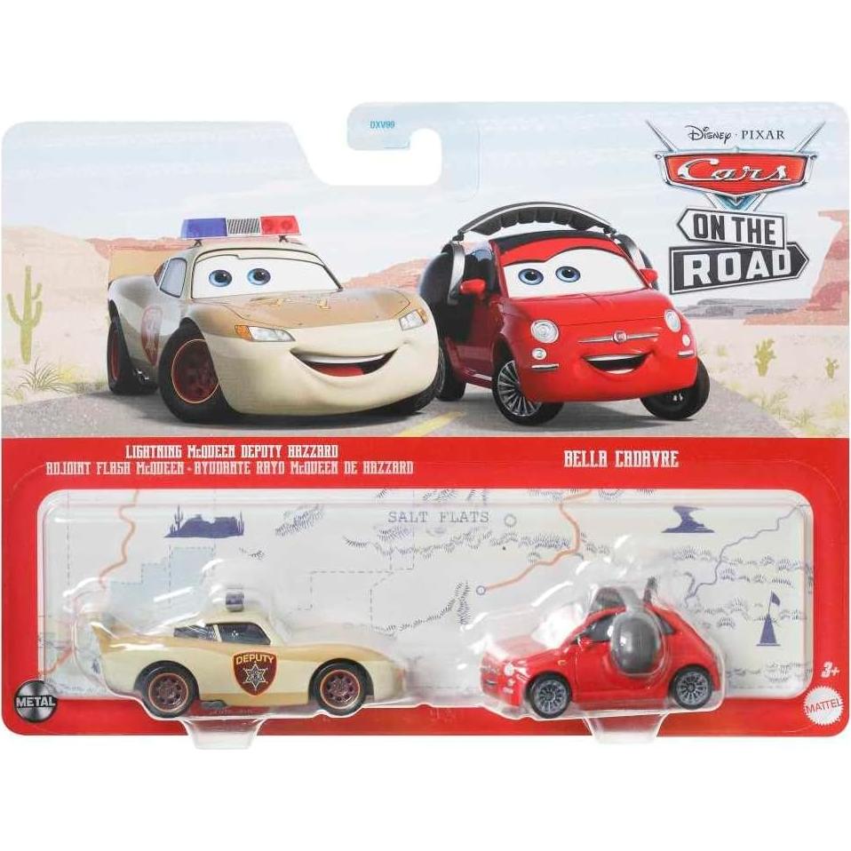 Disney Cars 2 Pack Rayo McQueen y Bella Cadavre 1:55