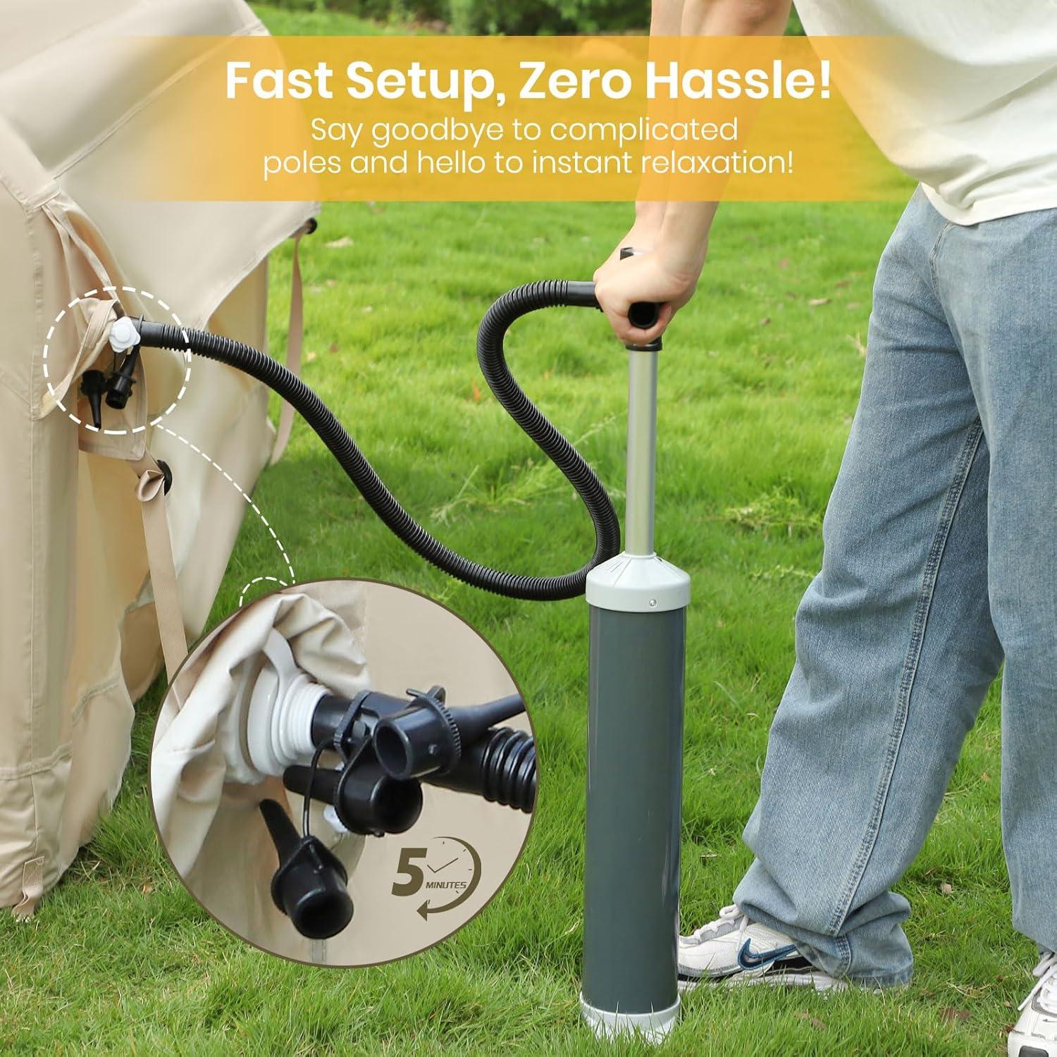 Carpa Inflable LVUYOYO 4 Estaciones 3.00x2.21m Impermeable