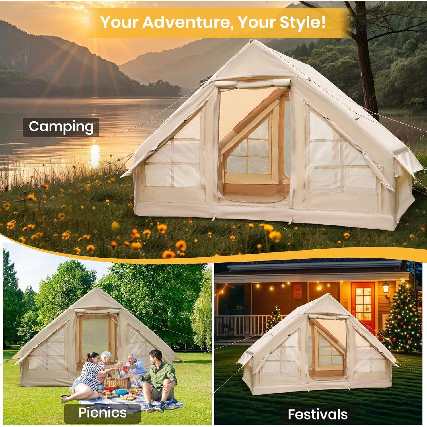 Carpa Inflable LVUYOYO 4 Estaciones 3.00x2.21m Impermeable