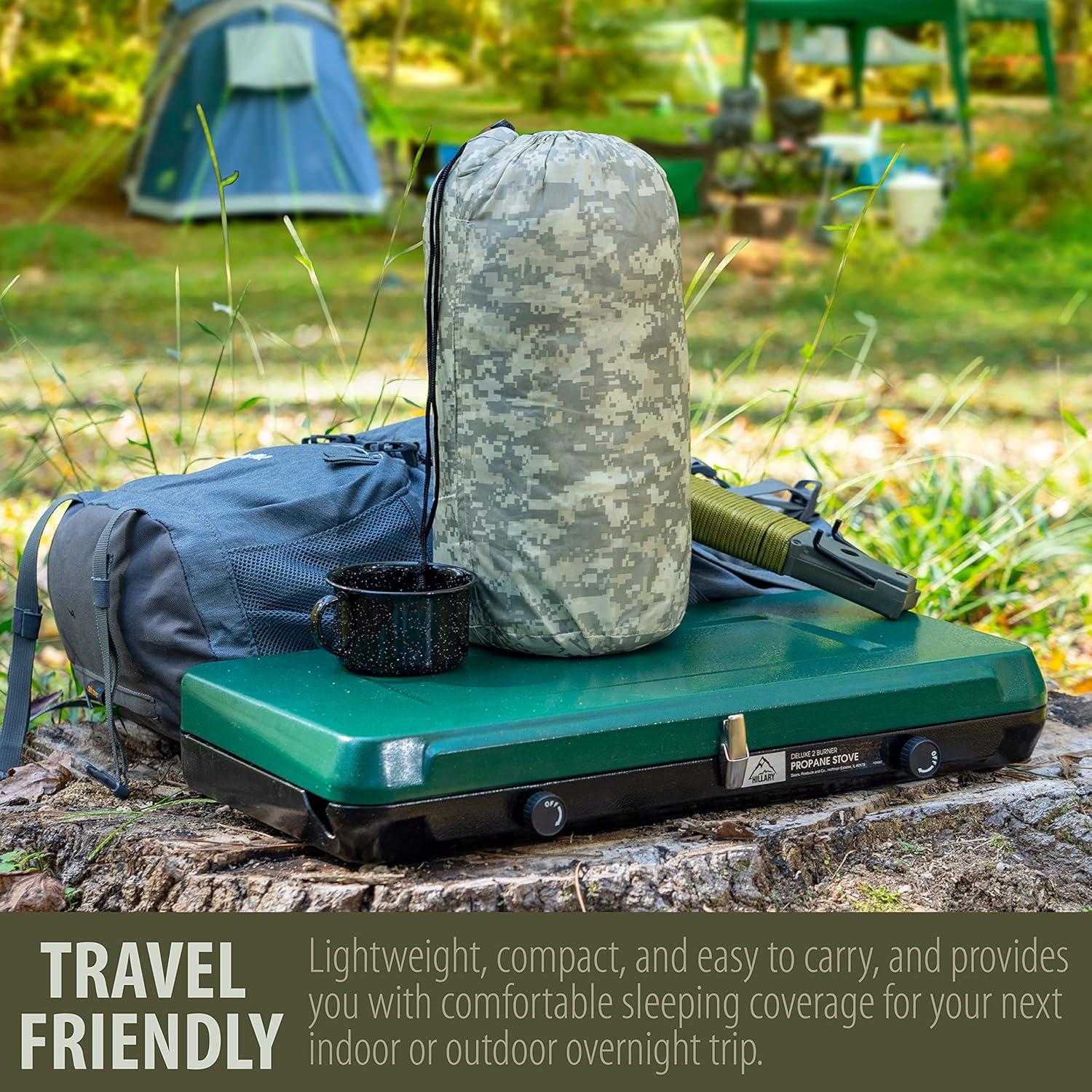 Saco de dormir Maxam Verde Oliva 71 x 185 cm para Camping