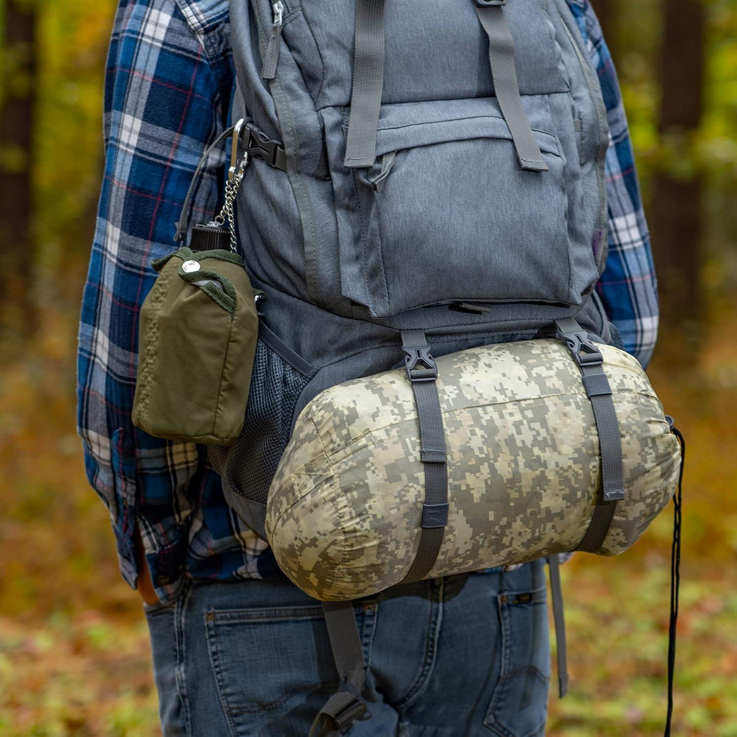 Saco de dormir Maxam Verde Oliva 71 x 185 cm para Camping