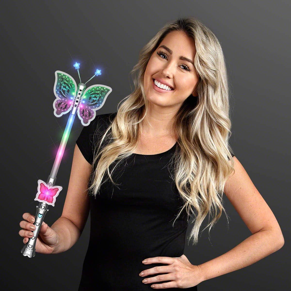Varita de Hada Mariposa Bonita LED Brillante 43 cm - FlashingBlinkyLights