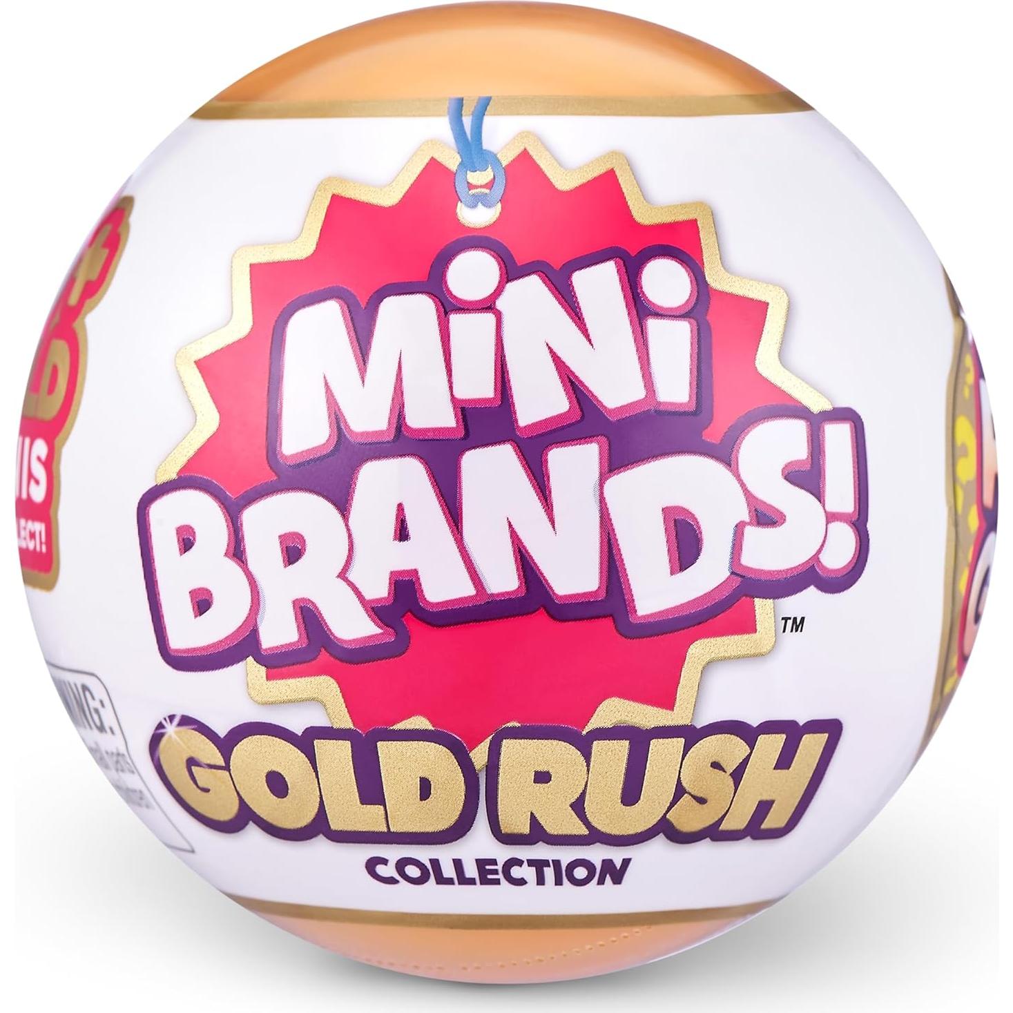 Mini Brands Gold Rush by ZURU Limited Edition Mystery Real Miniature Brands Collectible Toy Capsule, Small Toy for Kids, Girls, Teens, Adults