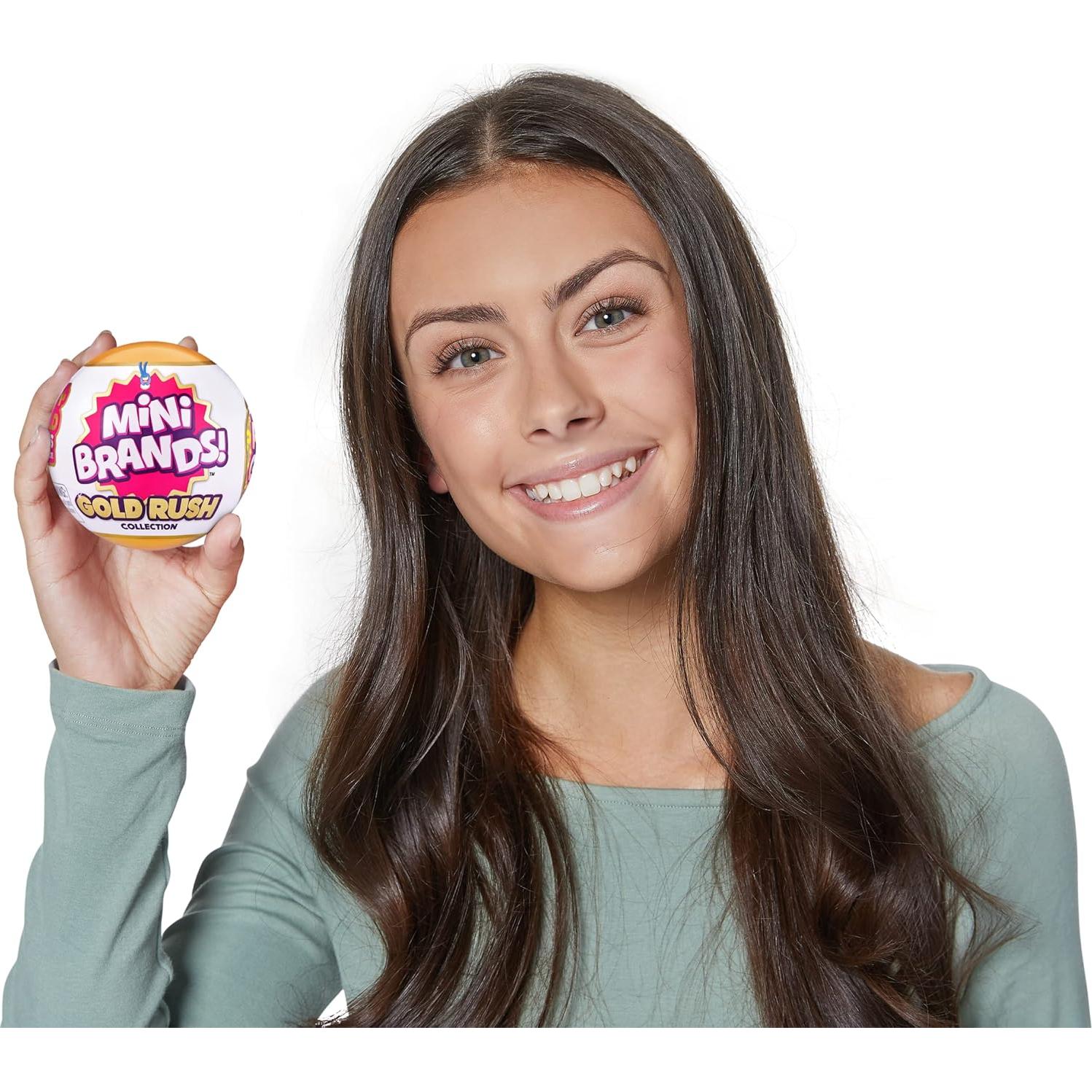 Mini Brands Gold Rush by ZURU Limited Edition Mystery Real Miniature Brands Collectible Toy Capsule, Small Toy for Kids, Girls, Teens, Adults